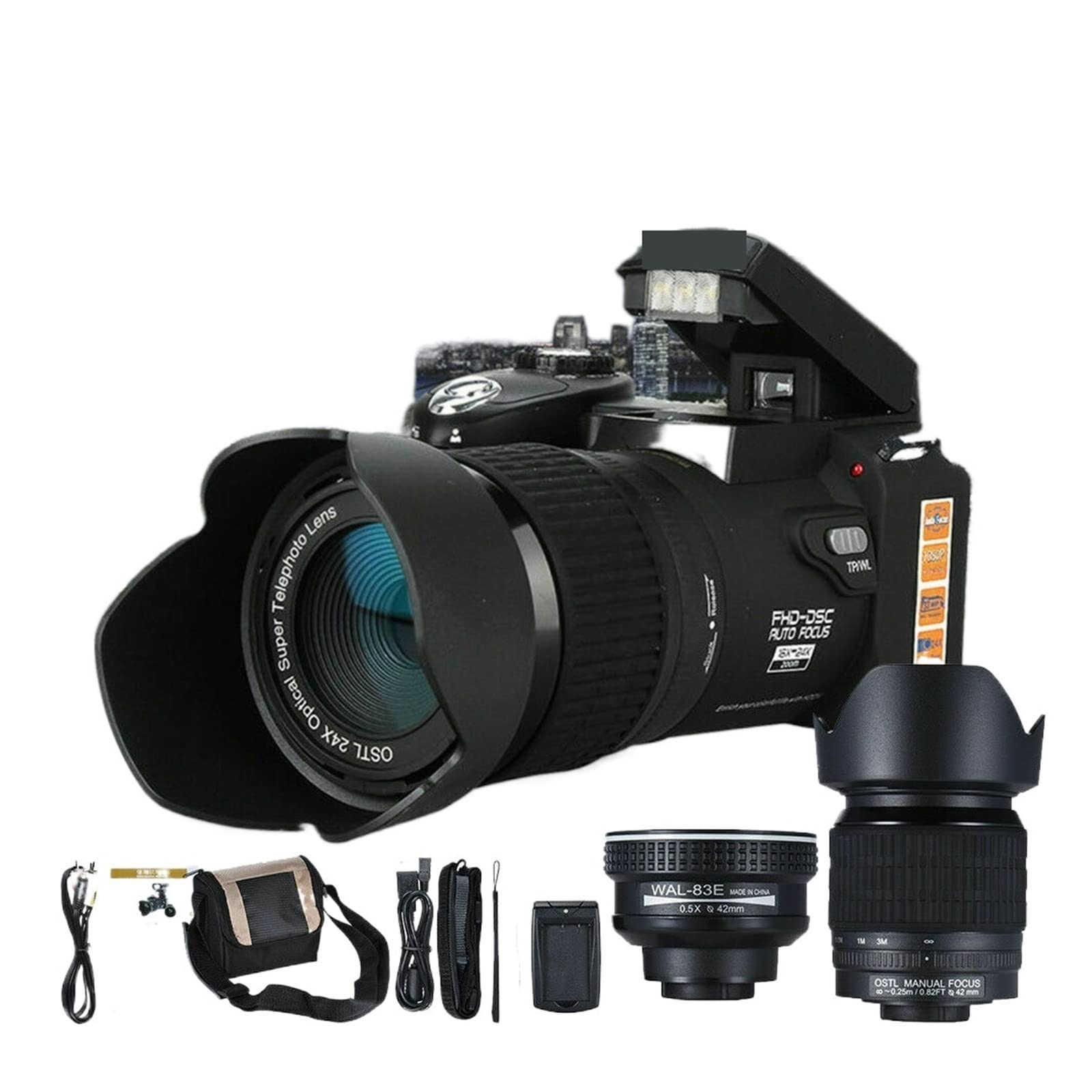 BODORME 33MP HD Digital Camera with 24X Zoom, 3