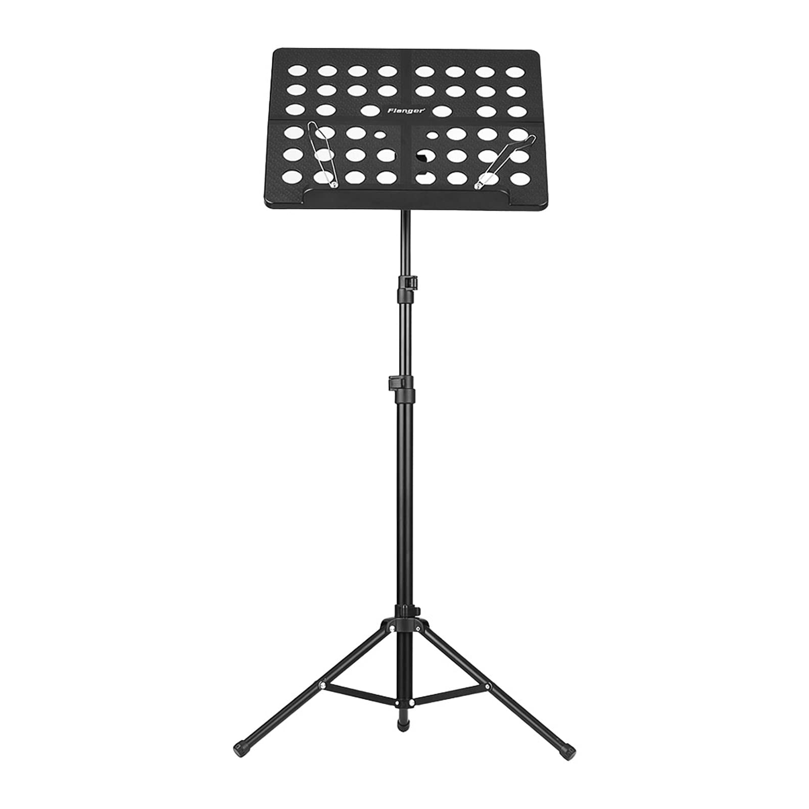 Portable Aluminum Alloy Sheet Music Stand - Collapsible Tripod Score Holder for Violin, Piano, Guitar & Orchestra Performances | Lightweight & Adjustable | Perfect for Practice, Concerts & Music Classes (Color: Black)