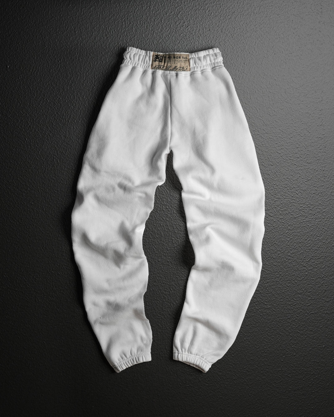 Embroidered Champion Joggers for Men & Women - Soft White Cotton Sweatpants for Running, Gym, Lounge & Casual Wear