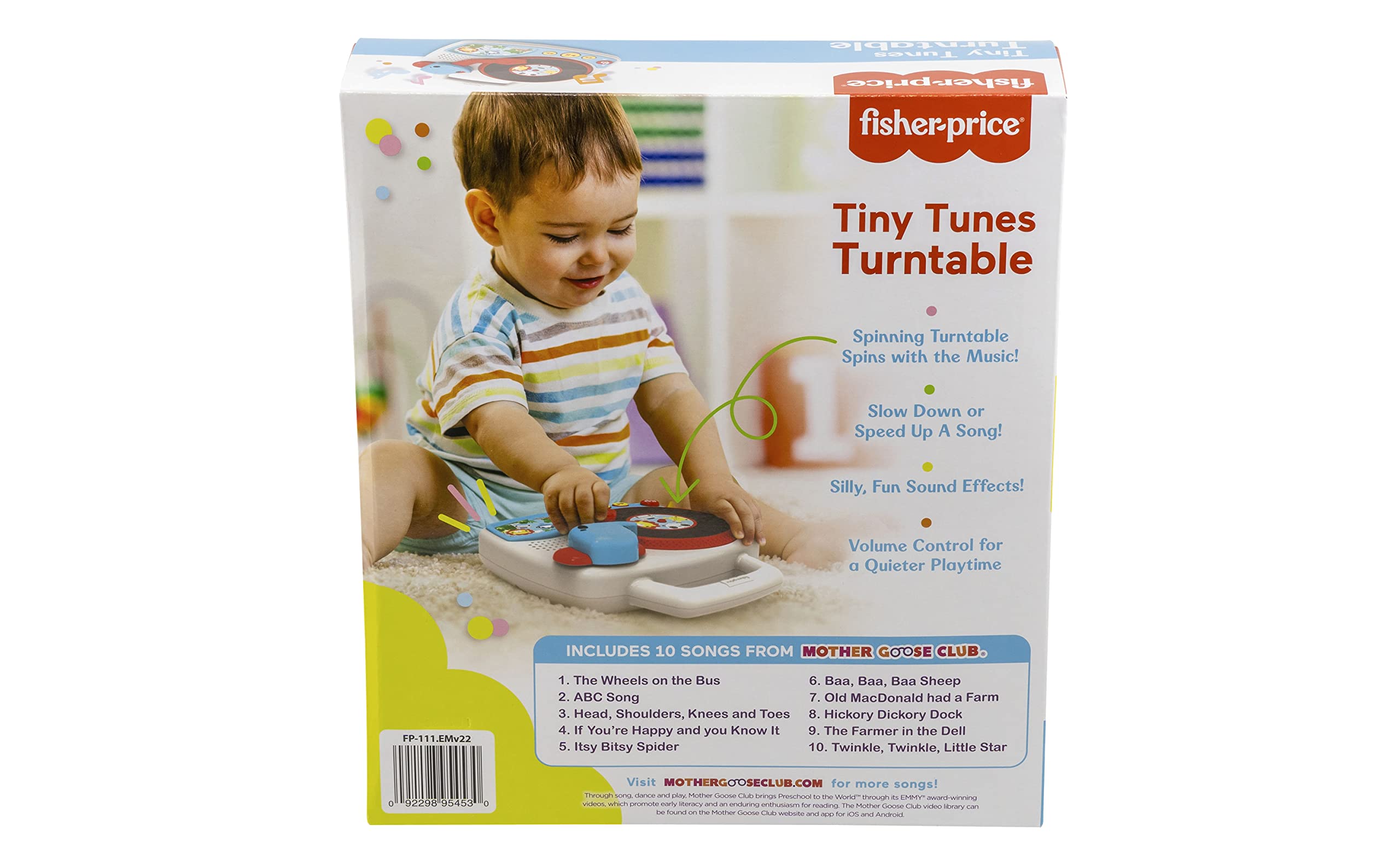 Fisher-Price eKids Toy Turntable for Toddlers - Interactive Music Player with Built-in Nursery Rhymes & Sound Effects - Perfect for Pretend Play, Early Learning & Music Discovery