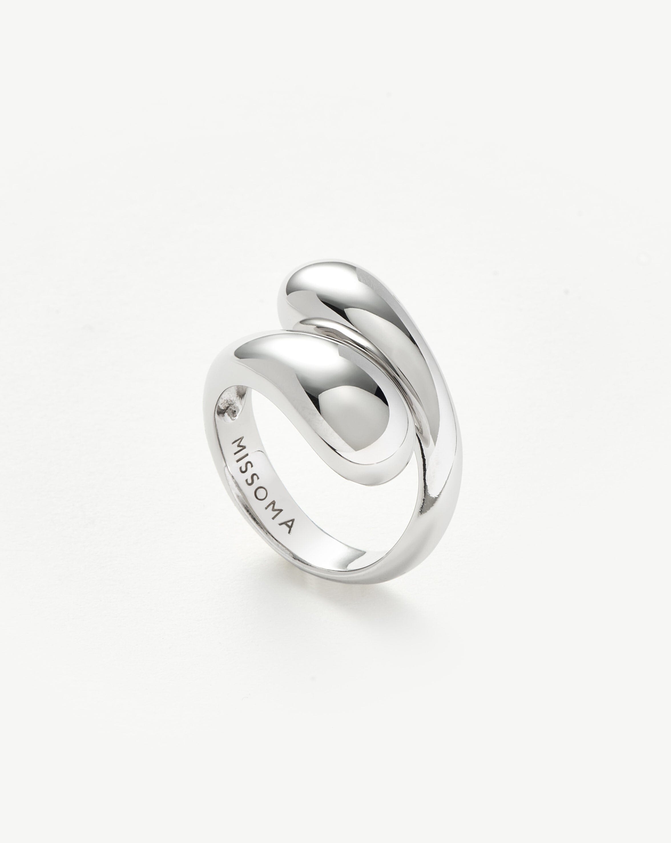 Savi Sculptural Crossover Ring - Sterling Silver Women's Fashion Jewelry | Elegant Stackable Ring for Everyday Wear, Gift Giving & Special Occasions