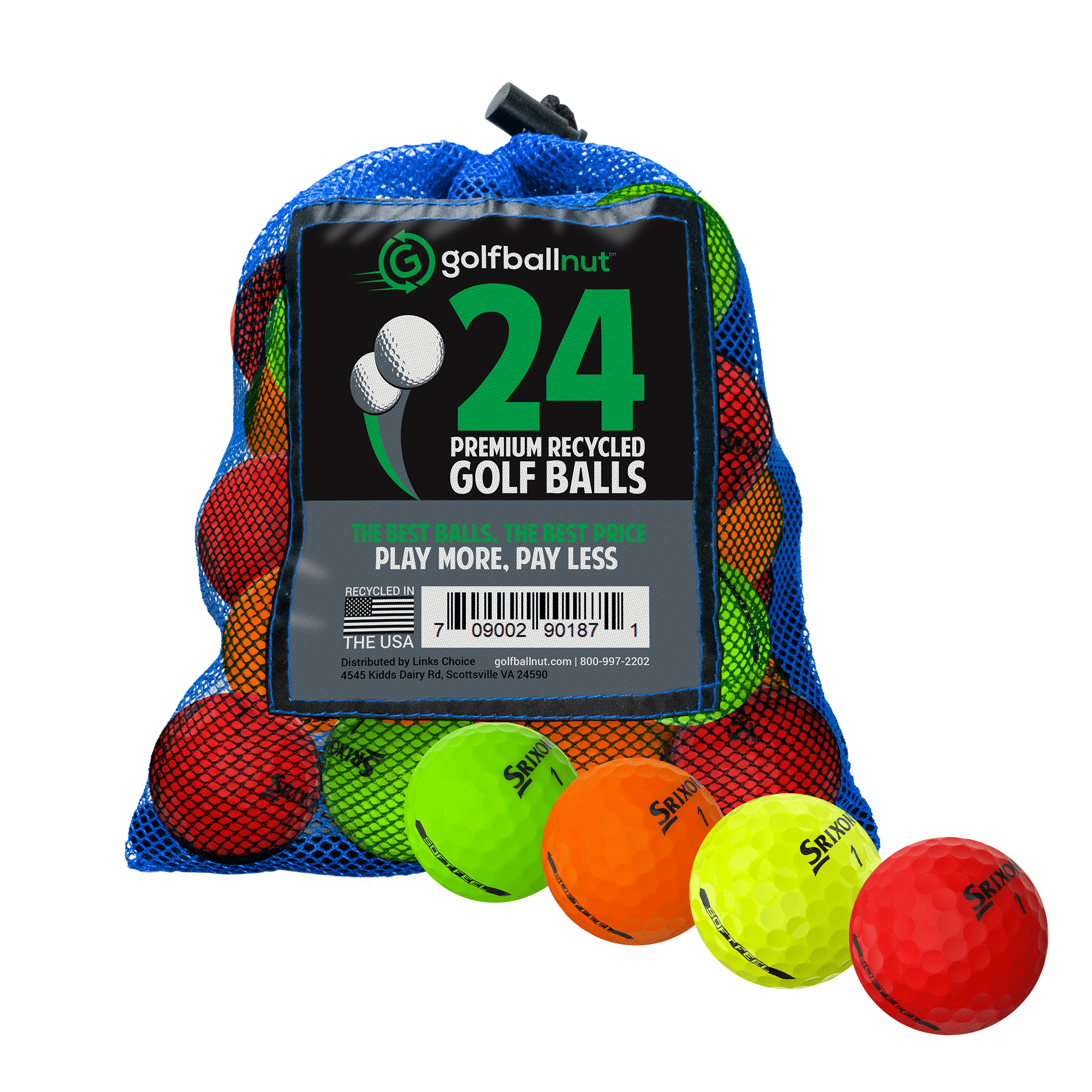 Premium Used Srixon Golf Balls - Bulk Pack in Durable Mesh Bags | Perfect for Practice, Driving Range & Casual Play