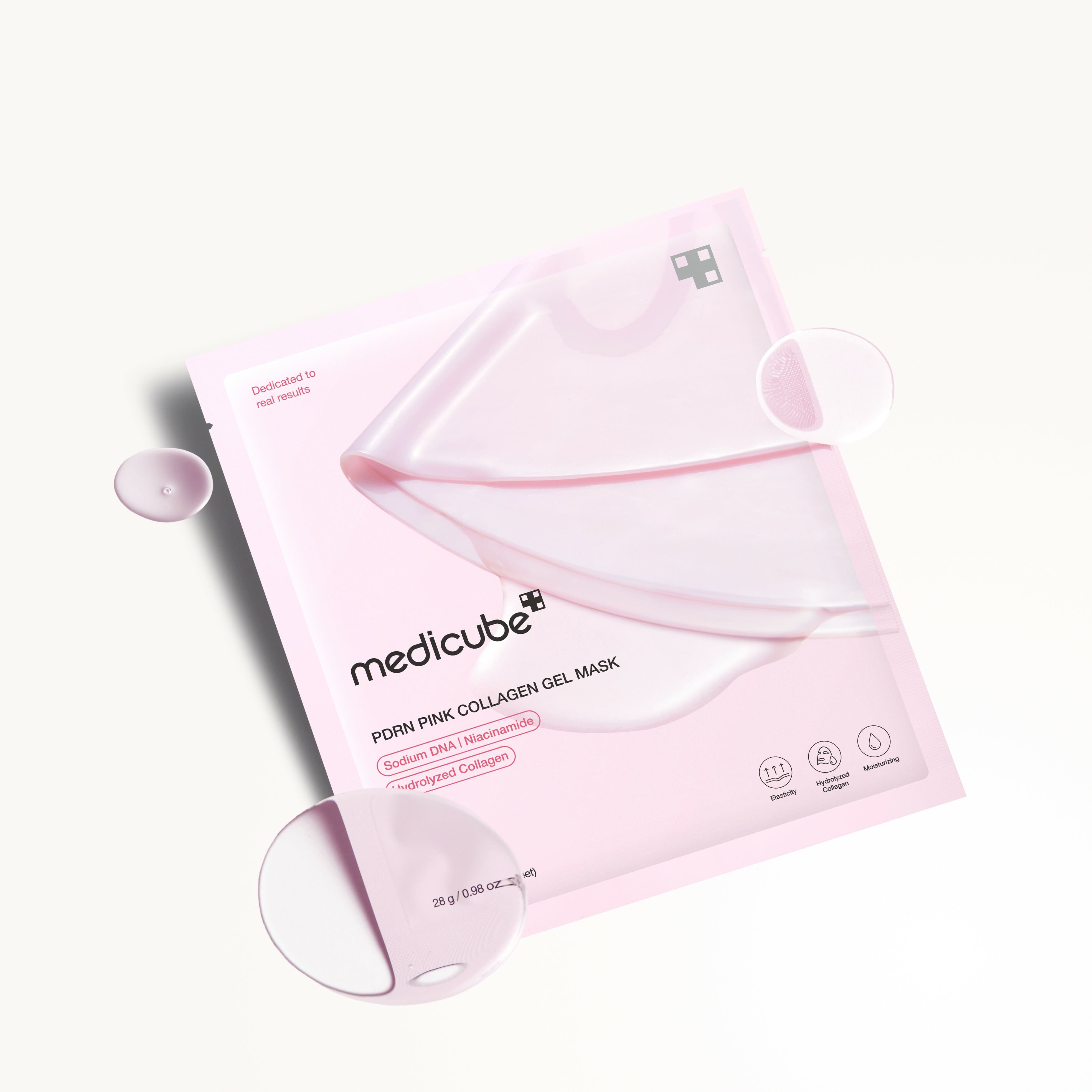 Medicube PDRN Pink Collagen Gel Mask 3 Pack - Hydrating & Anti-Aging Face Mask for Glowing Skin - Perfect for Daily Skincare Routine & Spa Night