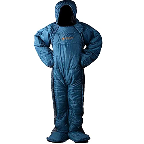 3-Season Wearable Sleeping Bag Suit for Adults - Full Body Camping Sleeping Wear with Zipper Design for Outdoor Travel & Hiking | Perfect for Backpacking, Festival Camping and Cold Weather Adventures
