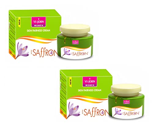 Organic Saffron Skin Whitening Cream with Vitamin E & Mulberry Extract - Dark Spot Remover & Brightening Face Cream for All Skin Types - 50g (Pack of 2) | Perfect for Daily Skincare Routine & Achieving Radiant Glow