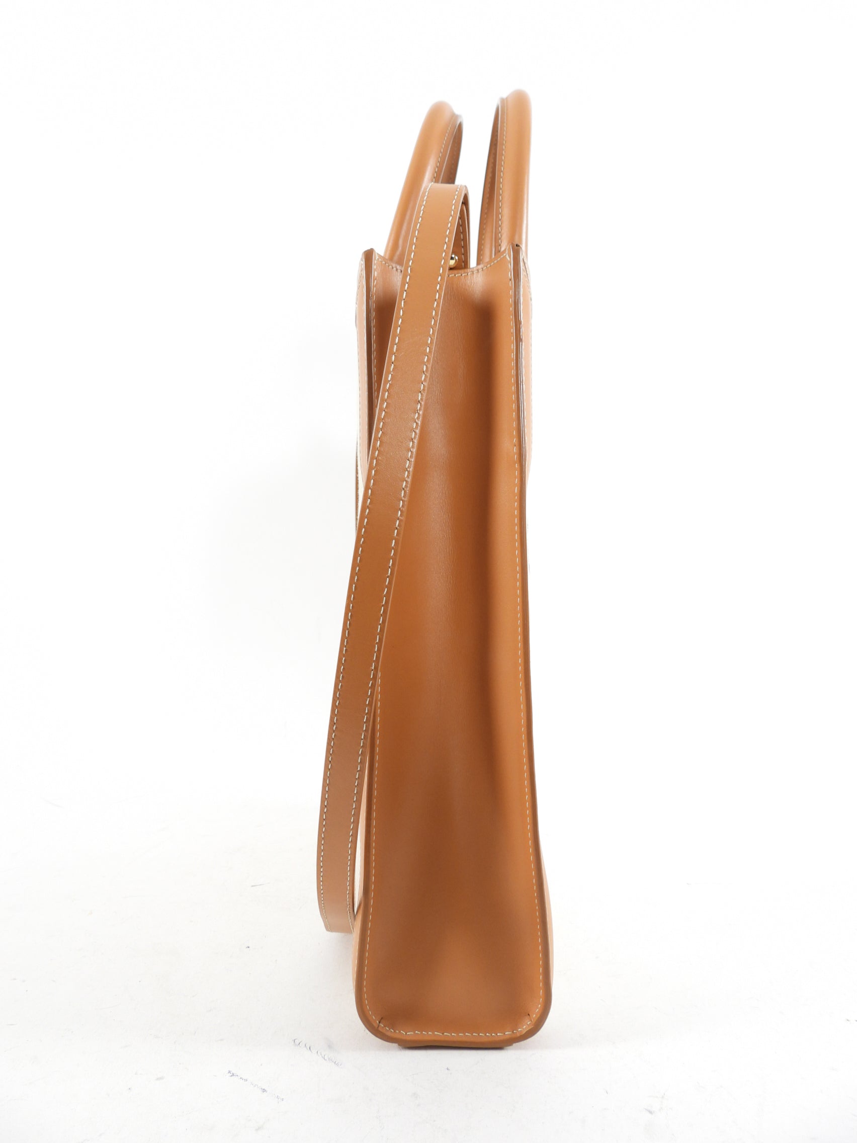 Celine Vertical Canvas and Leather Logo Tote Bag for Women - Stylish Designer Handbag for Work, Travel & Everyday Use