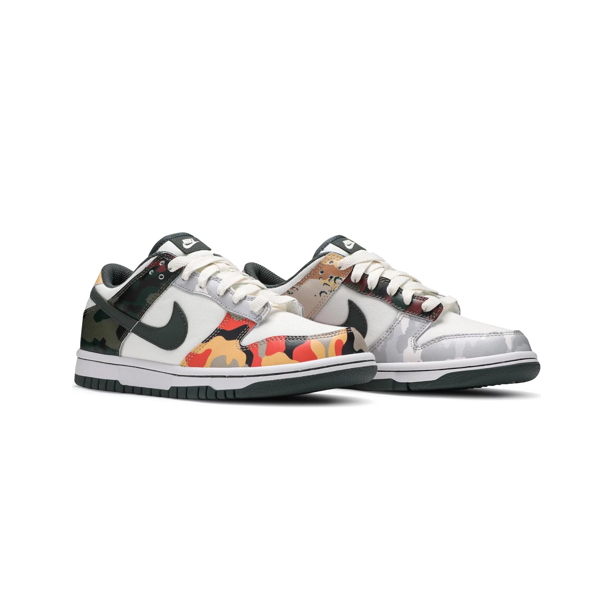 Nike Dunk Low SE 'Sail Multi Camo' GS Sneakers - Women's & Girls' Casual Shoes for Streetwear, Skateboarding & Everyday Fashion
