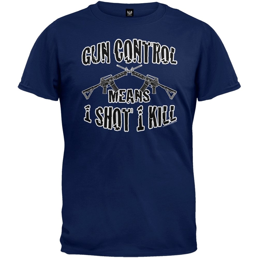 One Shot One Kill Navy T-Shirt - Premium Military Inspired Graphic Tee for Men | Patriotic Navy Seal Apparel | Perfect for Veterans Day, Military Events & Casual Wear