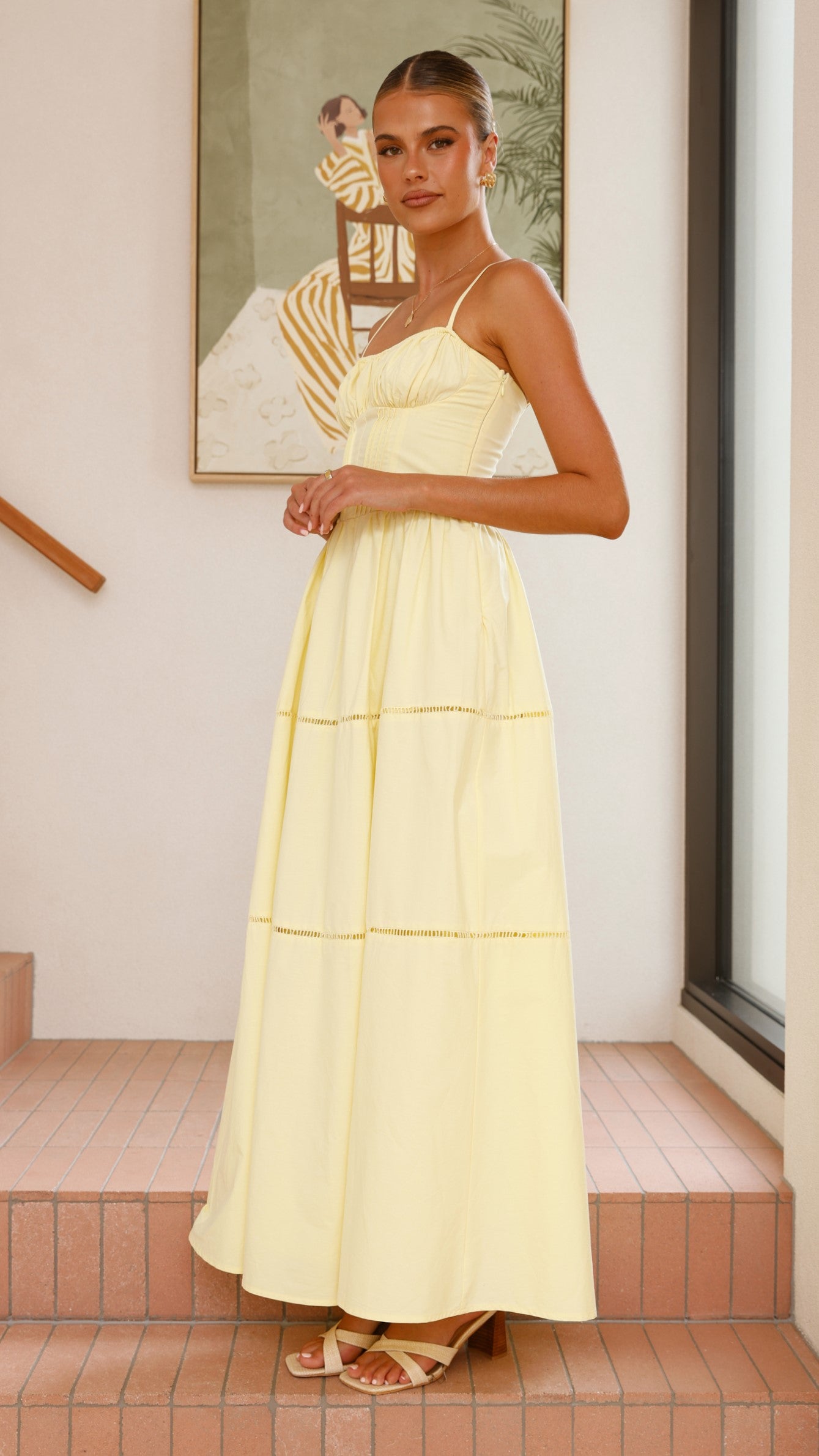 Isabella Maxi Dress for Women - Flowy Long Summer Dress in Yellow - Perfect for Beach, Vacation & Casual Outings