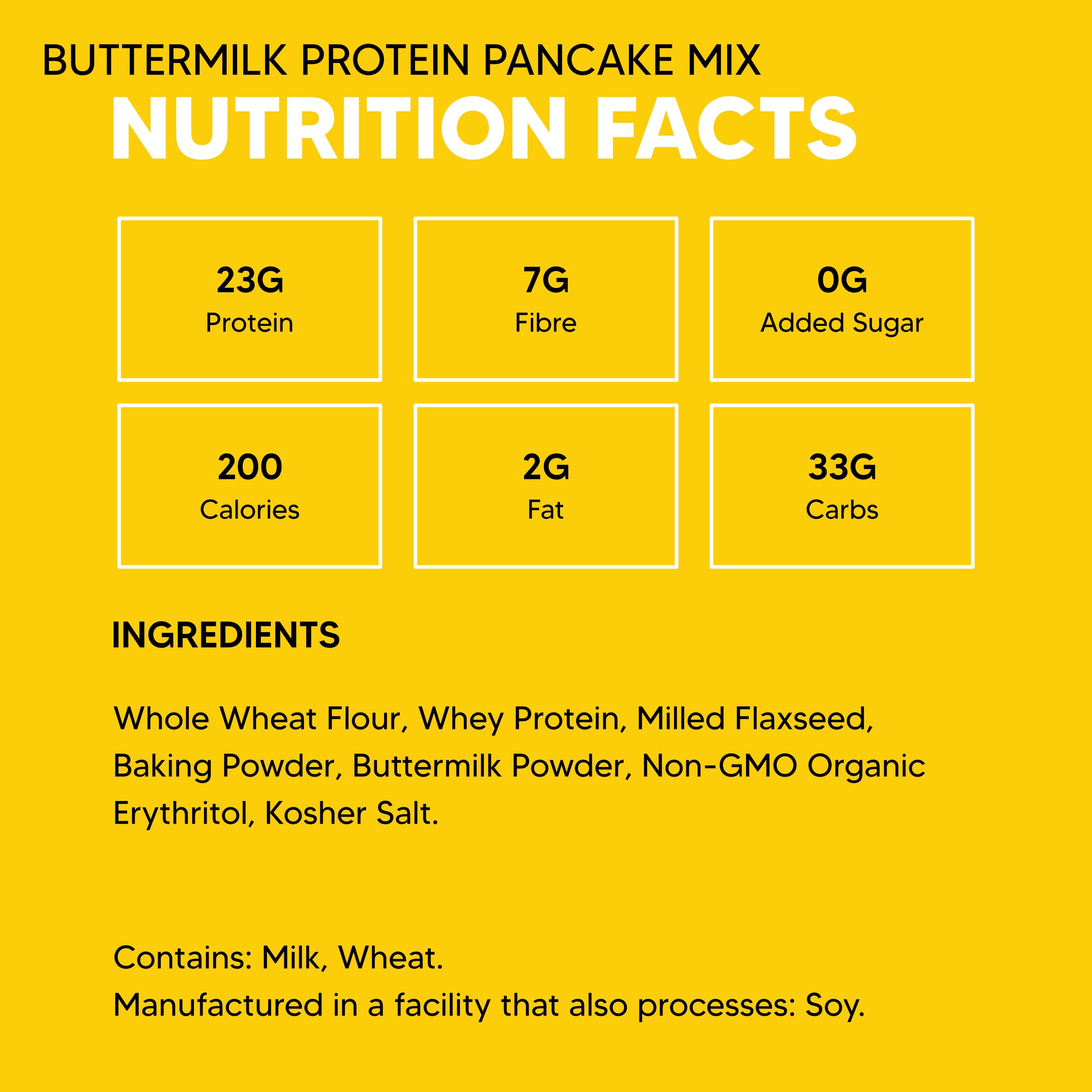 Flourish Protein Pancake & Waffle Mix - Whey Protein Isolate & Flax Seed, Non-GMO, No Added Sugar, High Protein & Fiber Superfood (Buttermilk Flavor, 16oz) - Perfect for Breakfast, Post-Workout & Keto Diet