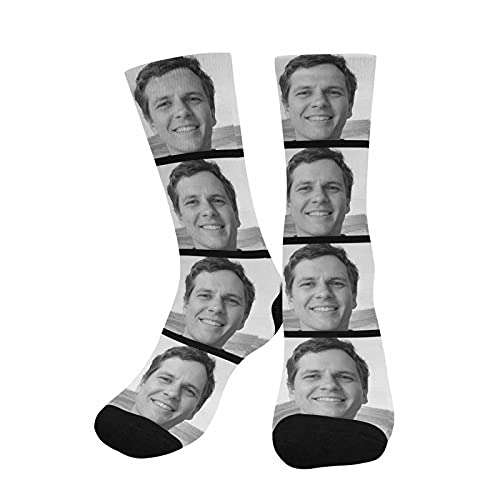 Custom Photo Printed Socks - Personalized Funny Face Socks for Birthday Gifts, Christmas, Valentine's Day - Unique Novelty Socks for Men, Women, Couples - Great for Parties, Gag Gifts & Special Occasions