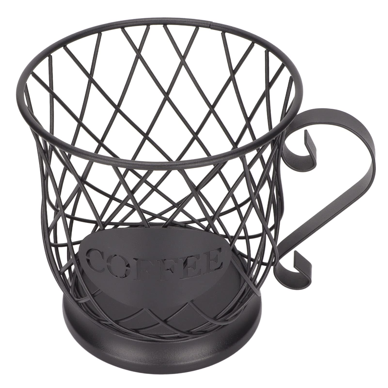 Premium Black Iron Coffee Pod Holder - Multipurpose Organizer for Home & Office - Perfect for Keurig, Nespresso & Single-Serve Coffee Machines