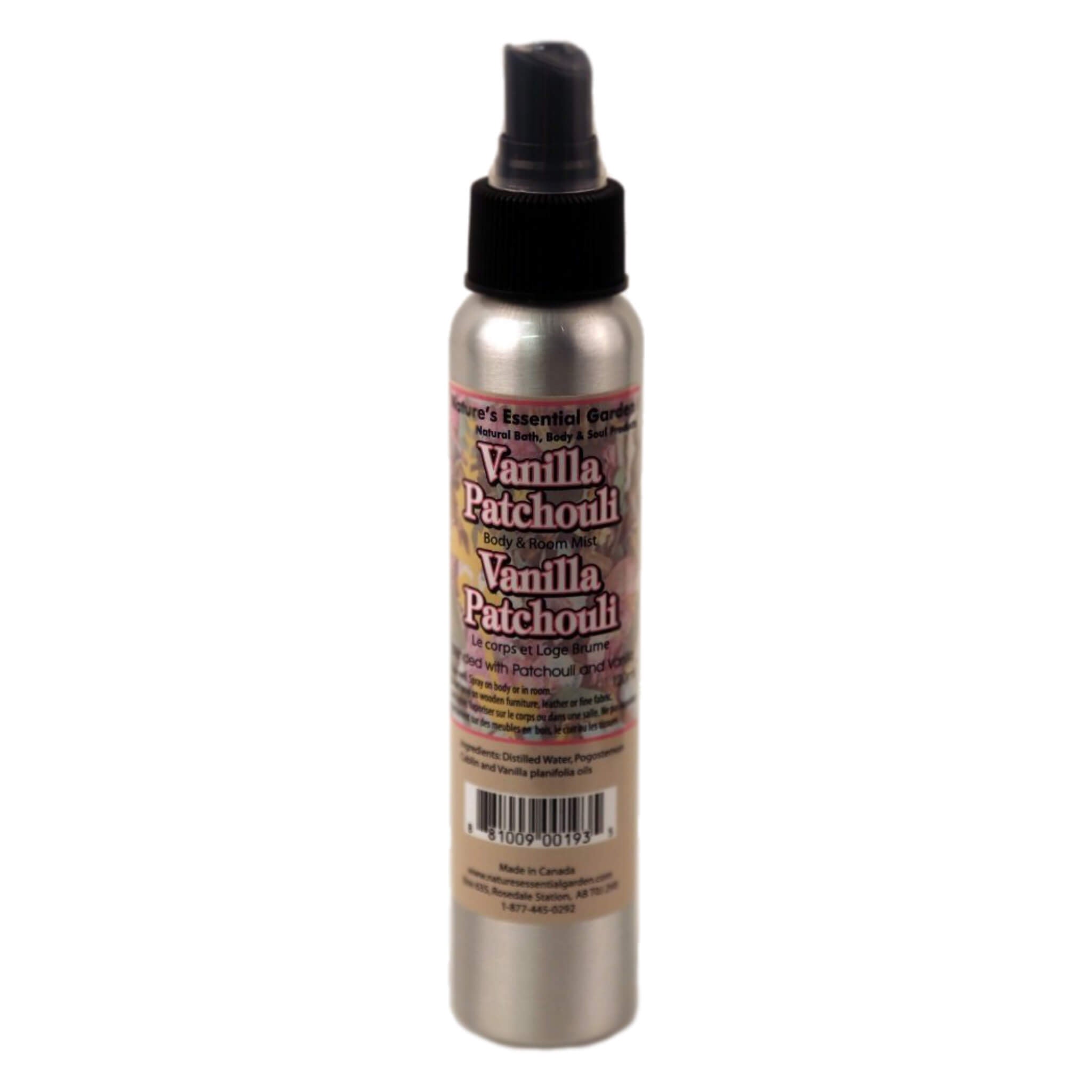 Vanilla Patchouli Body & Room Spray - Natural Aromatherapy Mist for Relaxation & Stress Relief | Perfect for Home, Office, Yoga & Meditation Spaces