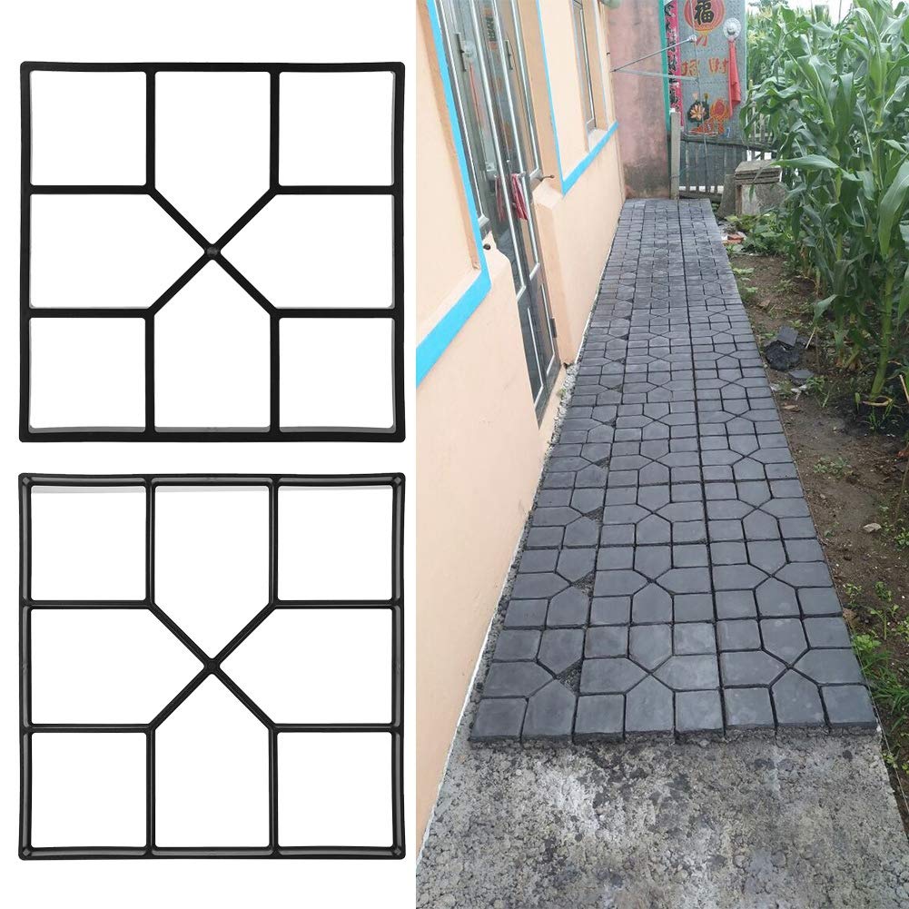 15.8x15.8 Inch Reusable Concrete Walk Maker - DIY Stepping Stone Mold for Garden, Yard, Patio & Lawn Pavement | Create Beautiful Walkways & Pathways (Perfect for Outdoor Landscaping Projects)