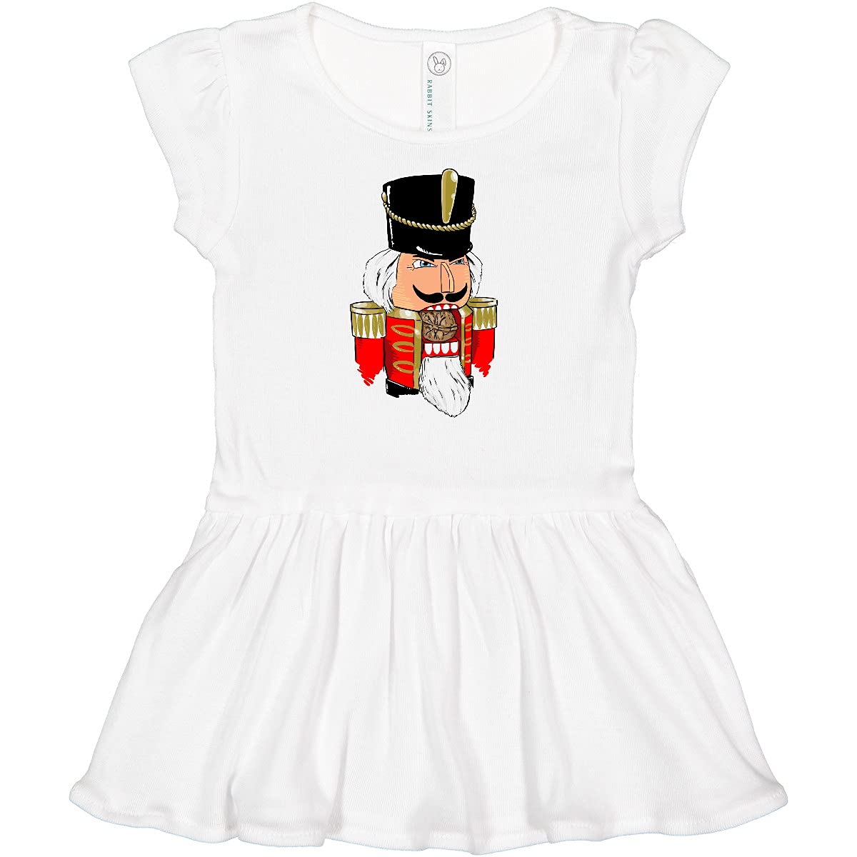 Inktastic Christmas Nutcracker in Red Infant Dress - Festive Holiday Baby Outfit for Christmas Photos, Parties & Family Gatherings