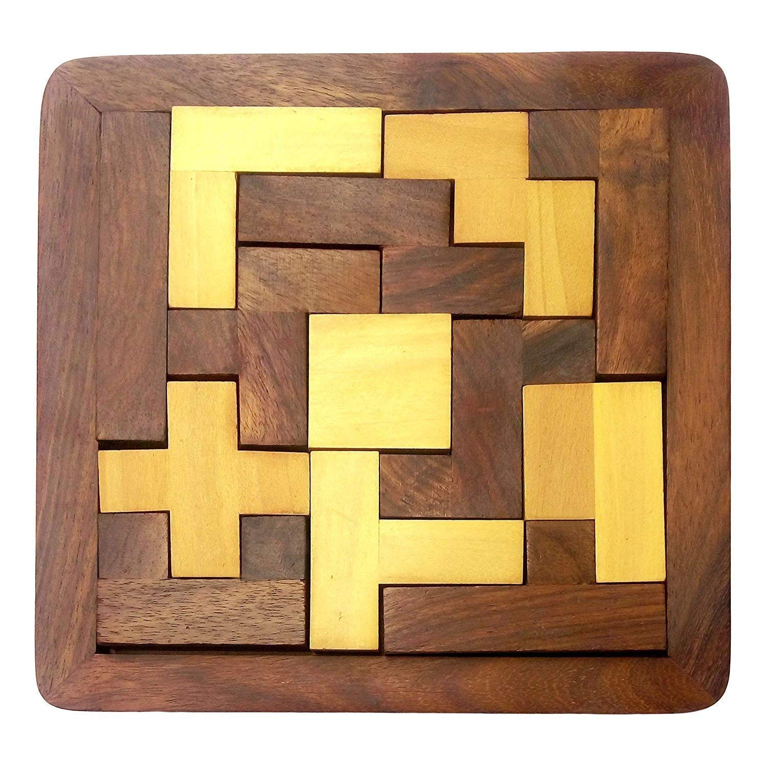 Mother Touch Handmade Wooden Jigsaw Puzzle for Kids - Non-Toxic, Eco-Friendly Educational Toy | Sustainable Wooden Puzzle Gift for Toddlers & Children | Perfect for Birthday Presents, Montessori Learning & Family Game Night