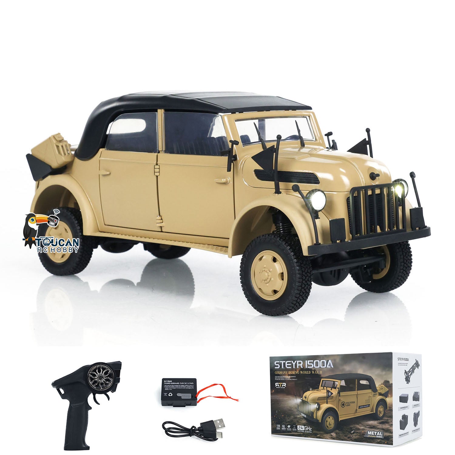 1/18 HG4 51 4x4 RC Command Vehicles - 4WD Off-Road Remote Control Car with Sound, Light & Smoke - Upgraded ESC Servo Motor for Crawling & Racing - Perfect for Outdoor Adventure & Backyard Play