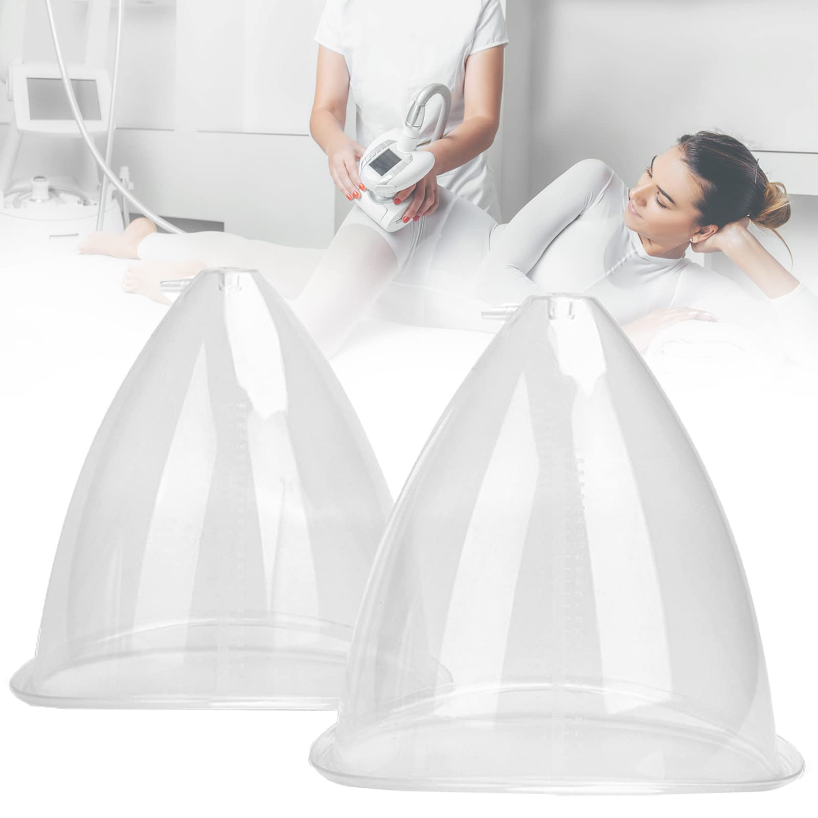 Premium Vacuum Cupping Machine Accessories - 180ml Body Massage & Butt Lifting Suction Cups (2pcs Set) for Relaxation, Cellulite Reduction & Pain Relief - Perfect for Home Spa, Physical Therapy & Beauty Treatments