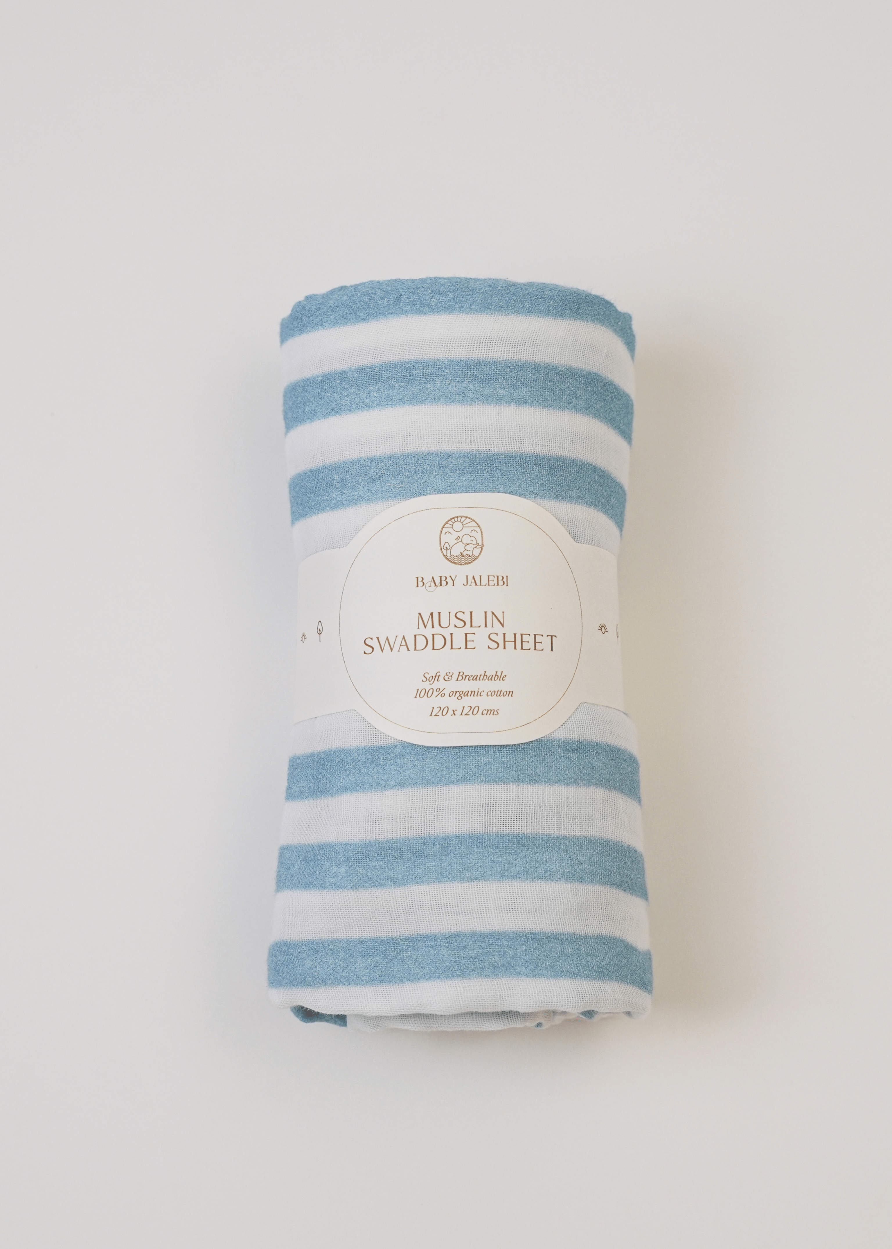 Organic Muslin Swaddle Blankets for Babies - Soft Breathable 2-Pack Set - Perfect for Swaddling, Nursing Cover & Stroller Blanket