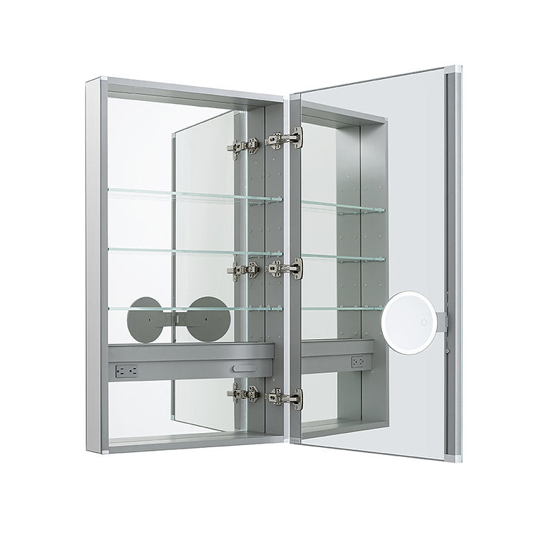 Aquadom Royale 24x36 Inch Right or Left Hinge Medicine Cabinet - Perfect for Bathroom, Bedroom, and Vanity Organization