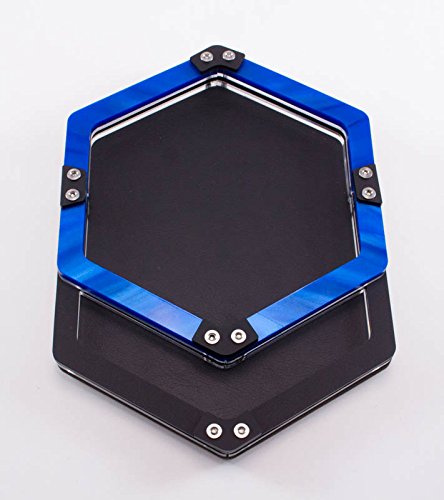 Premium Leather Dice Tray for RPG & Board Games - Blue Single Pocket Design - Perfect for Dungeons & Dragons, MTG, and Tabletop Gaming Accessories