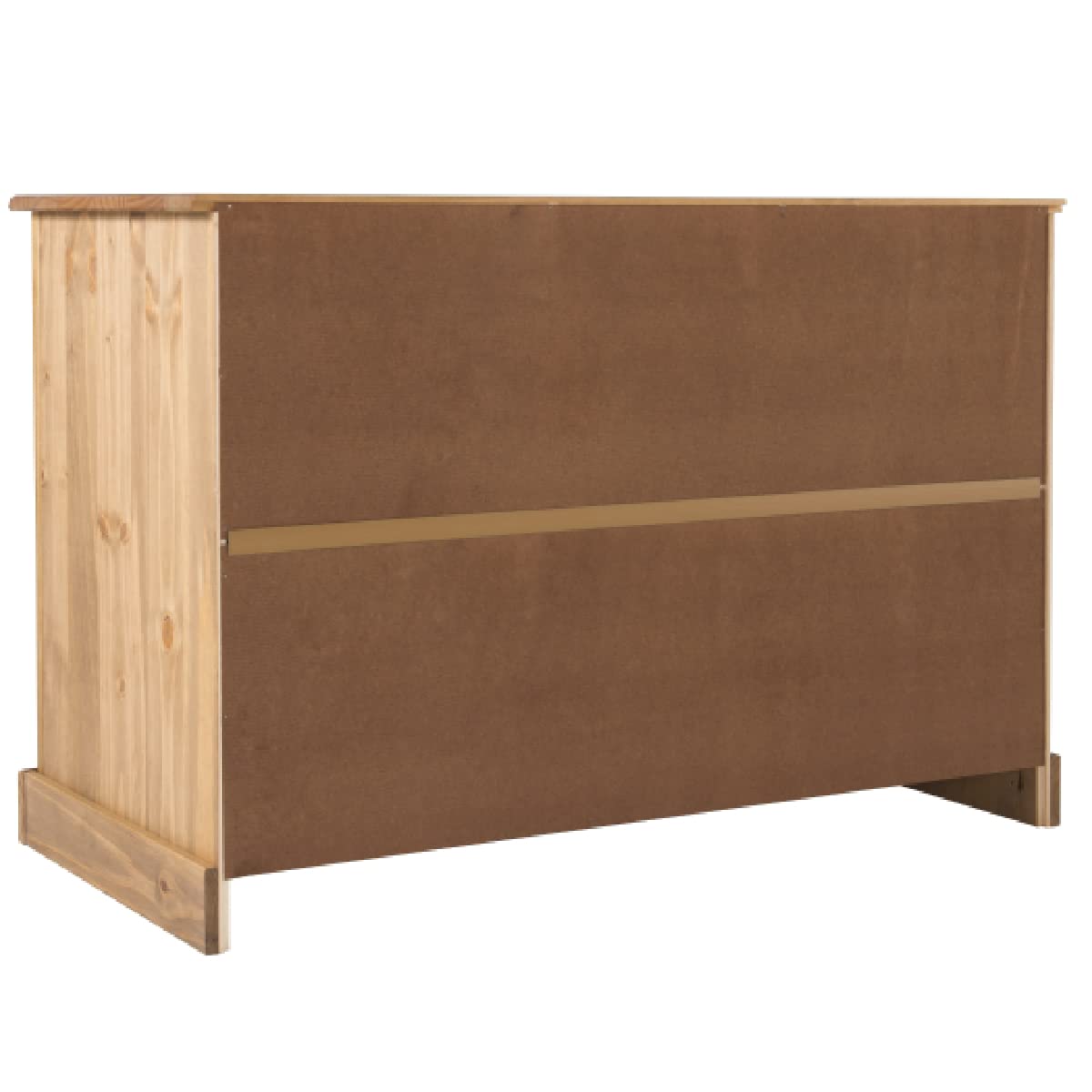 Corona Sideboard Buffet with 3 Doors & 3 Drawers - Solid Wood Storage Cabinet, Cupboard Console Table for Living Room, Kitchen Island, Dining Room & Hallway - Perfect for Home Organization & Stylish Storage (Brown)
