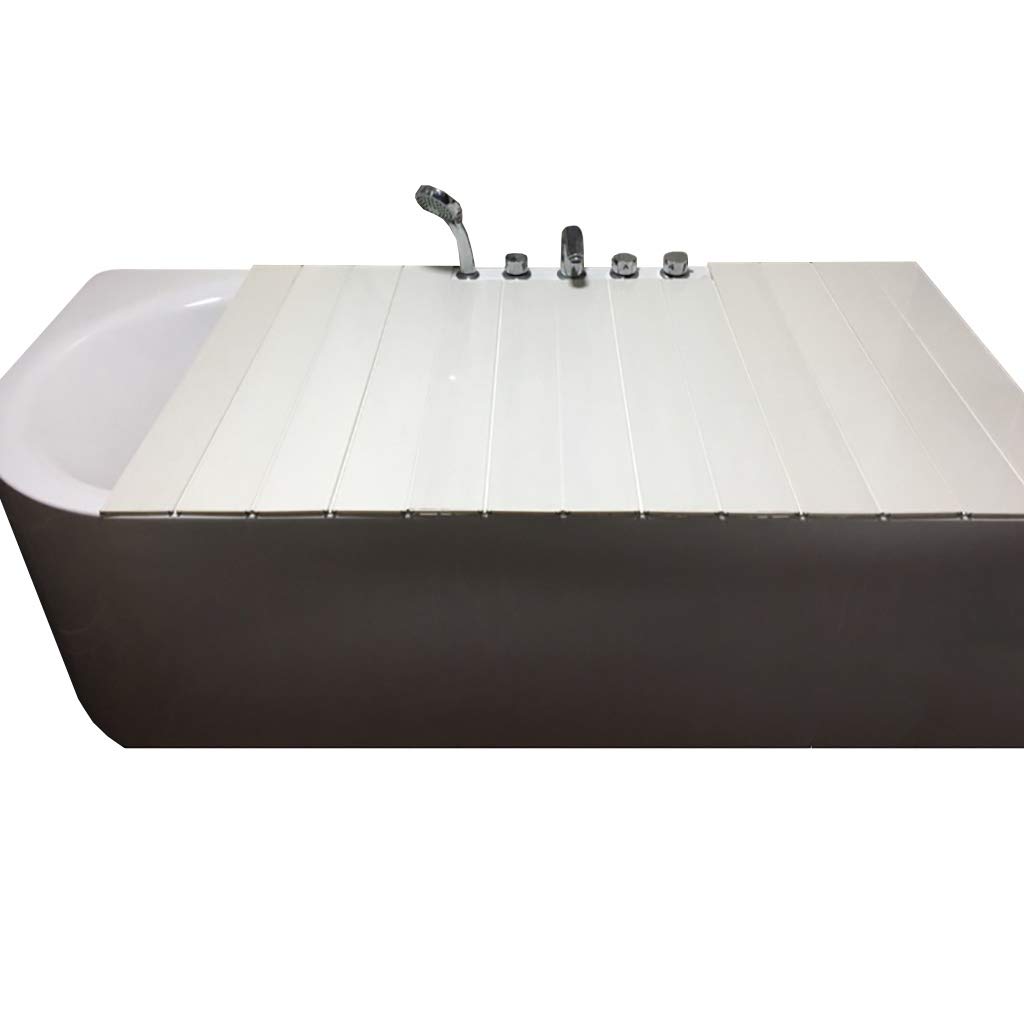 PVC Bathtub Cover - Dustproof Storage Board with Insulation Folding Bracket, Fits Phones & Bath Accessories (175x70x0.6cm) - Perfect for Small Bathrooms, Apartment Living & Space-Saving Storage