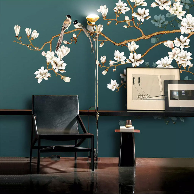 Tropical Tree Wallpaper Mural - Authentic Nature Design for Living Room & Bedroom Decor | High-Quality Peel & Stick Wallpaper for Home Interior Design