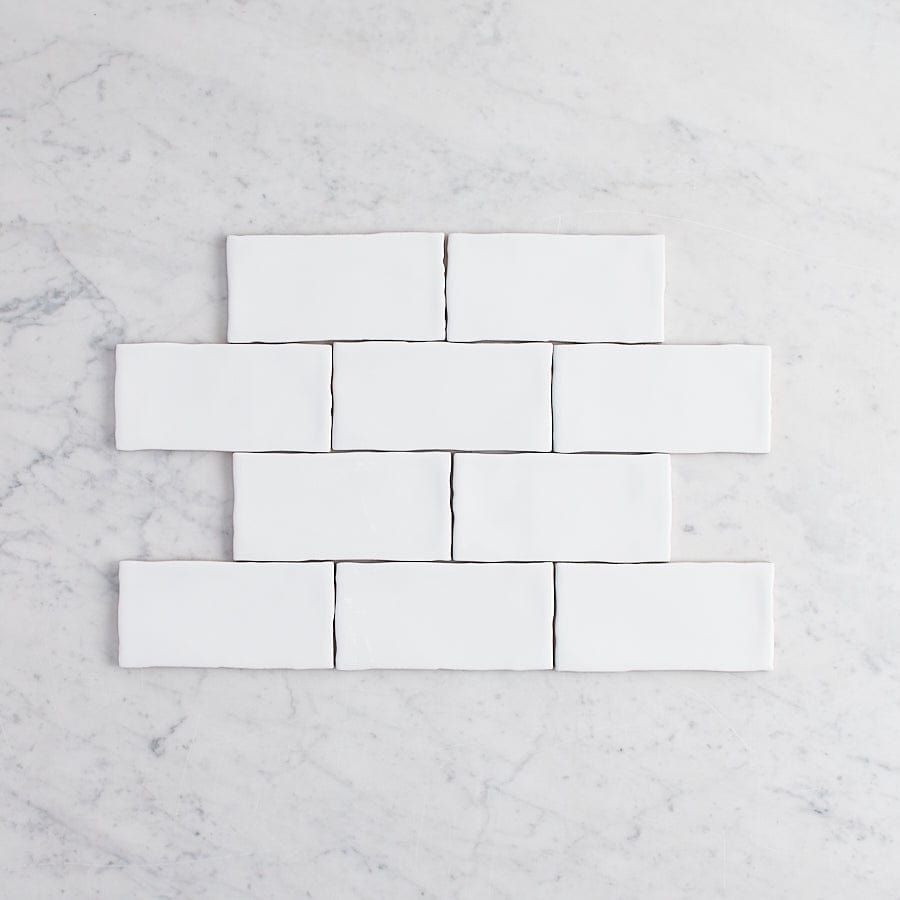 Premium Glossy White Subway Tile - Small 3x6 Inch Ceramic Wall & Backsplash Tiles for Kitchen, Bathroom & Shower Renovation