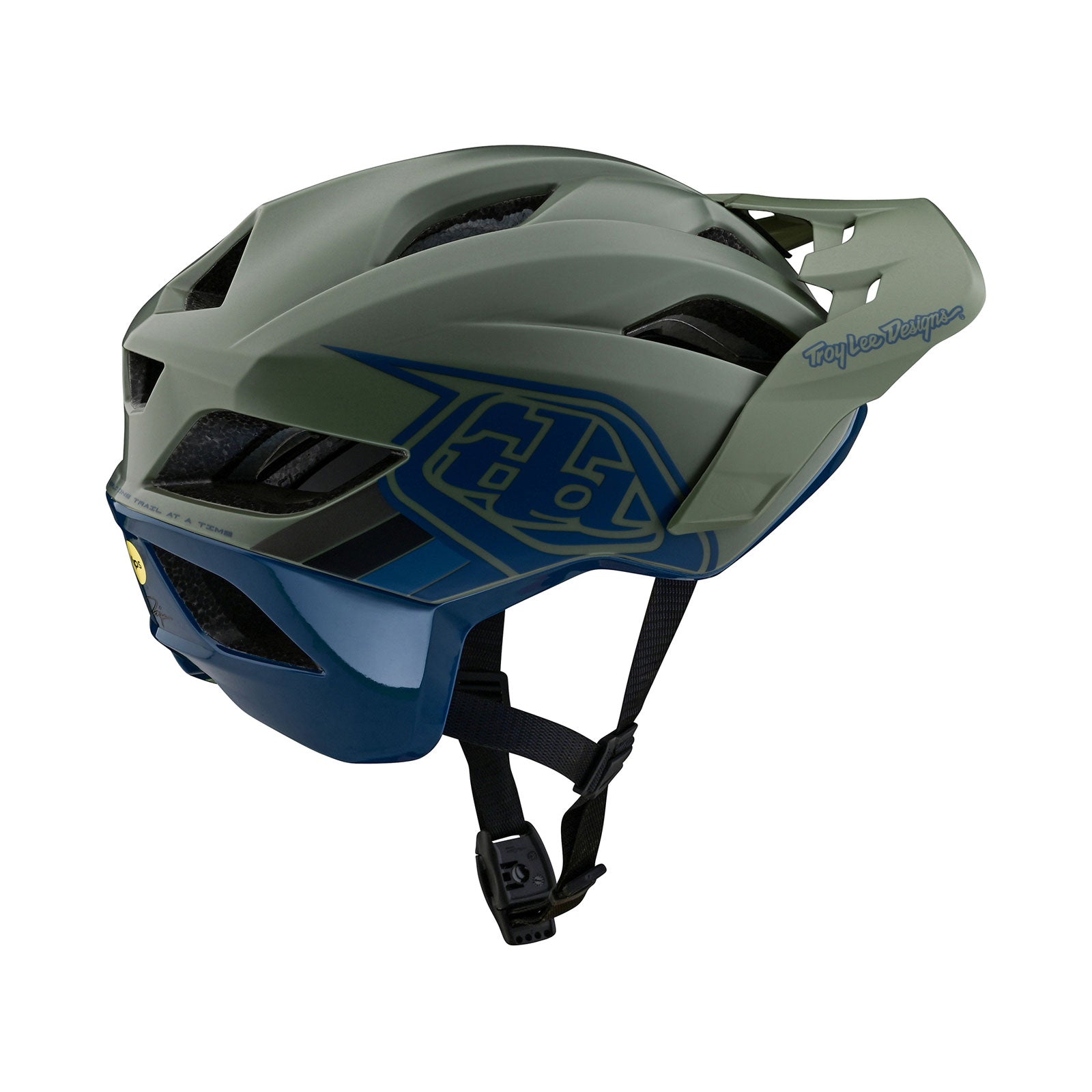 Flowline SE Tactical Helmet Badge - Olive & Indigo Camo for Military, Airsoft, and Outdoor Adventure Gear | High-Visibility Patch for Helmets, Vests, and Backpacks