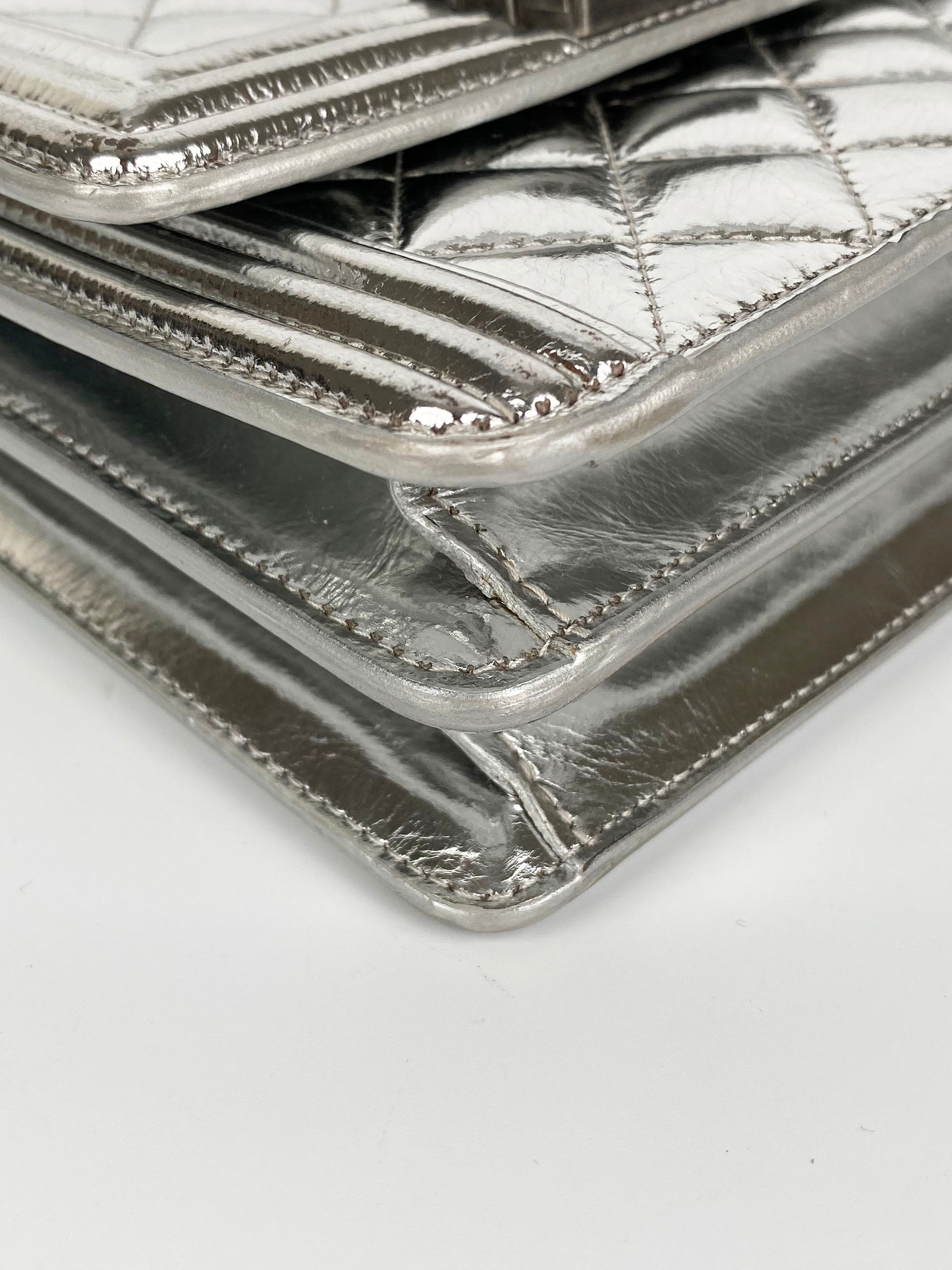 Chanel North South Silver Boy Bag - Luxury Designer Crossbody Bag for Women | Perfect for Evening Parties, Date Nights & Special Occasions