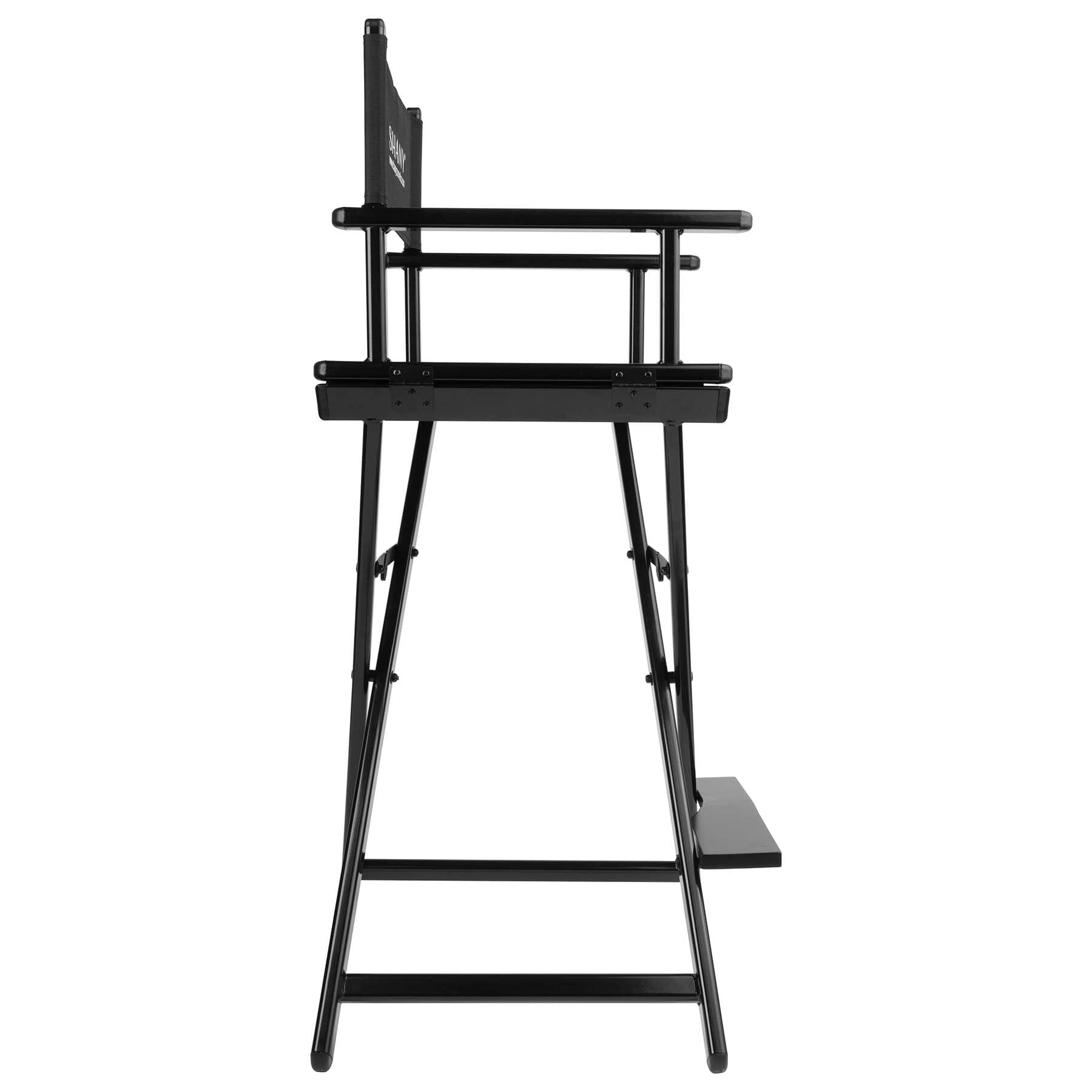 Professional Studio Director Chair for Makeup Artists - Heavy Duty Black Folding Chair - Perfect for Photography Studios, Film Sets & Salon Workstations
