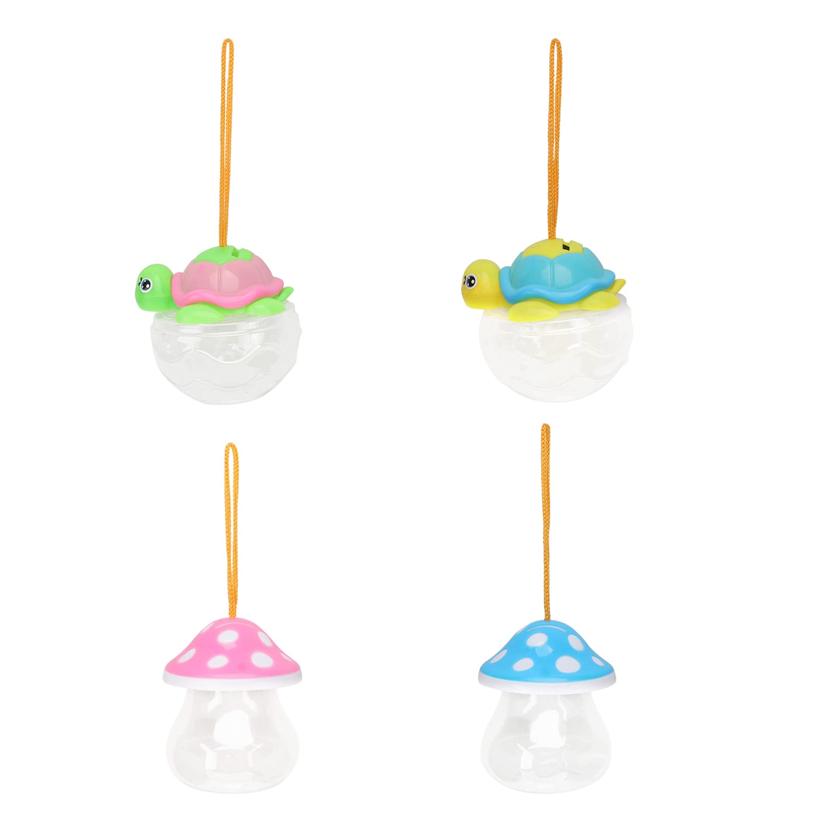 Balacoo 4-Piece Mini Fish Tank Playset for Kids - Portable Turtle & Fish Habitat with Handle - Clear Plastic Bowl for Small Pets, Flowers & Decor - Fun Educational Toy for Children's Playroom, Classroom or Party Favors