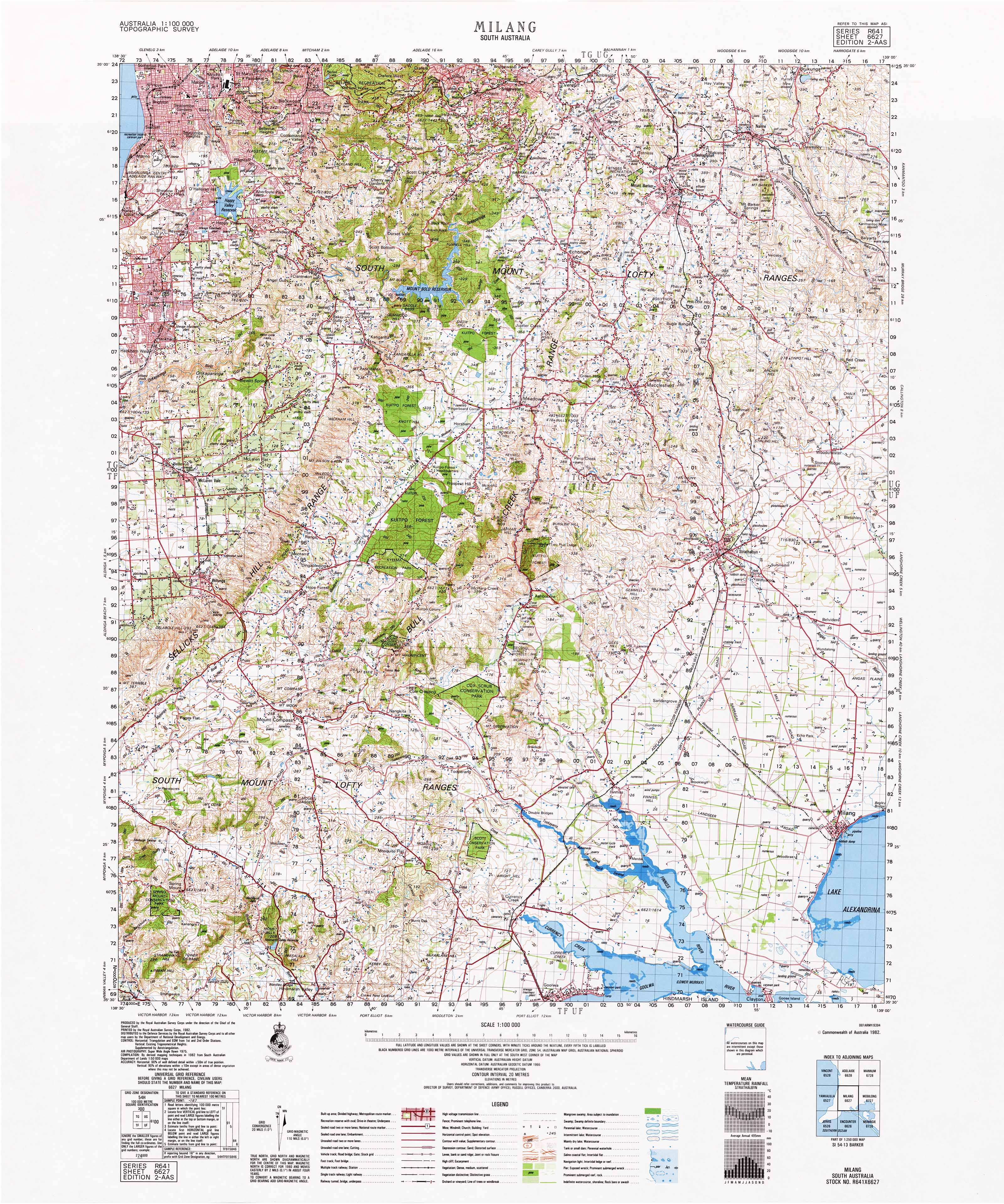 1:100k Topographic Map of Milang - Detailed Hiking, Camping & Outdoor Adventure Navigation - Perfect for Hiking, Backpacking & Exploration Trips