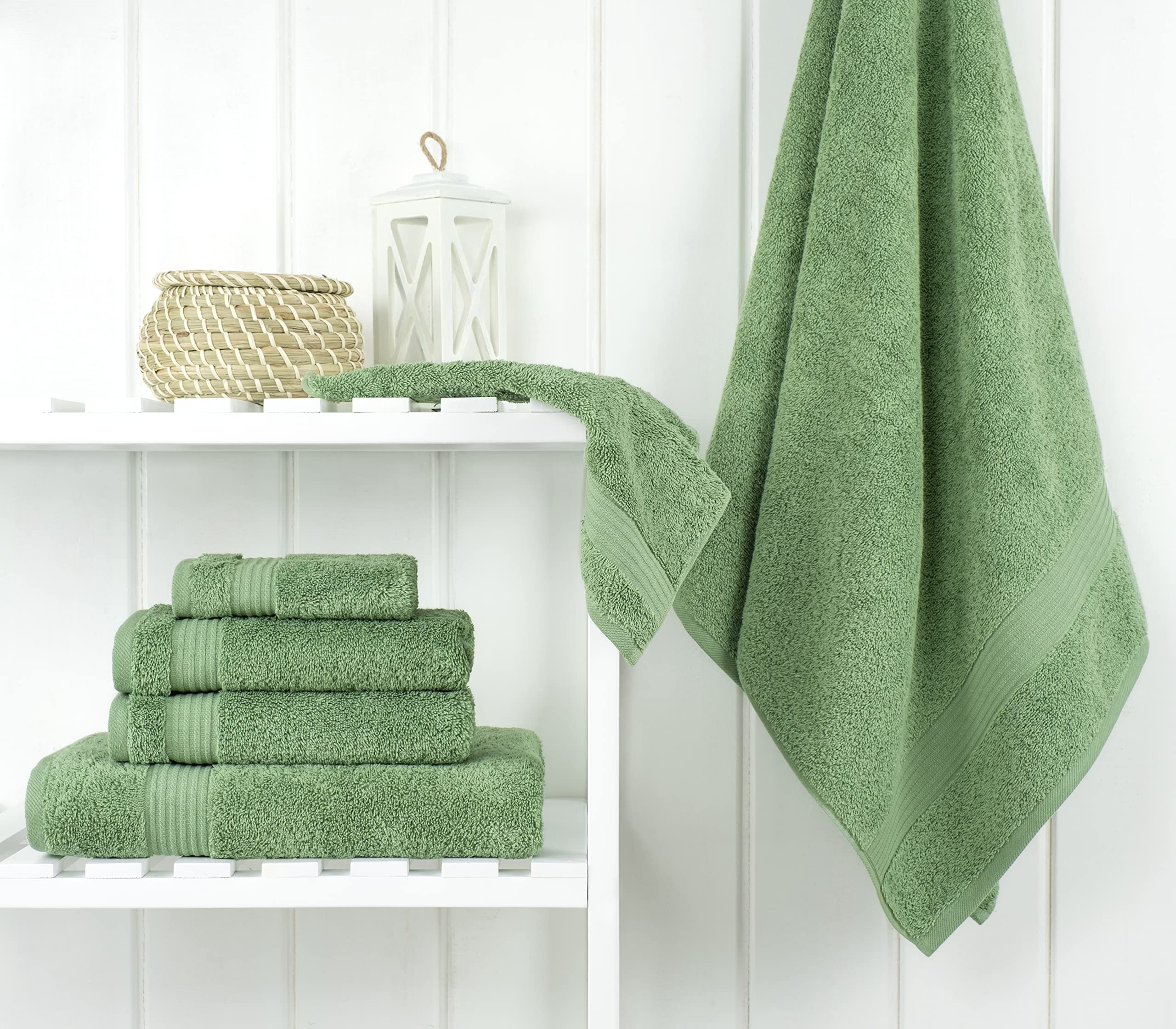 Premium 6-Piece Bath Towel Set & 4-Piece Hand Towel Bundle - 100% Cotton Luxury Towels for Bathroom, Spa, and Guest Use | Soft, Absorbent & Quick-Drying