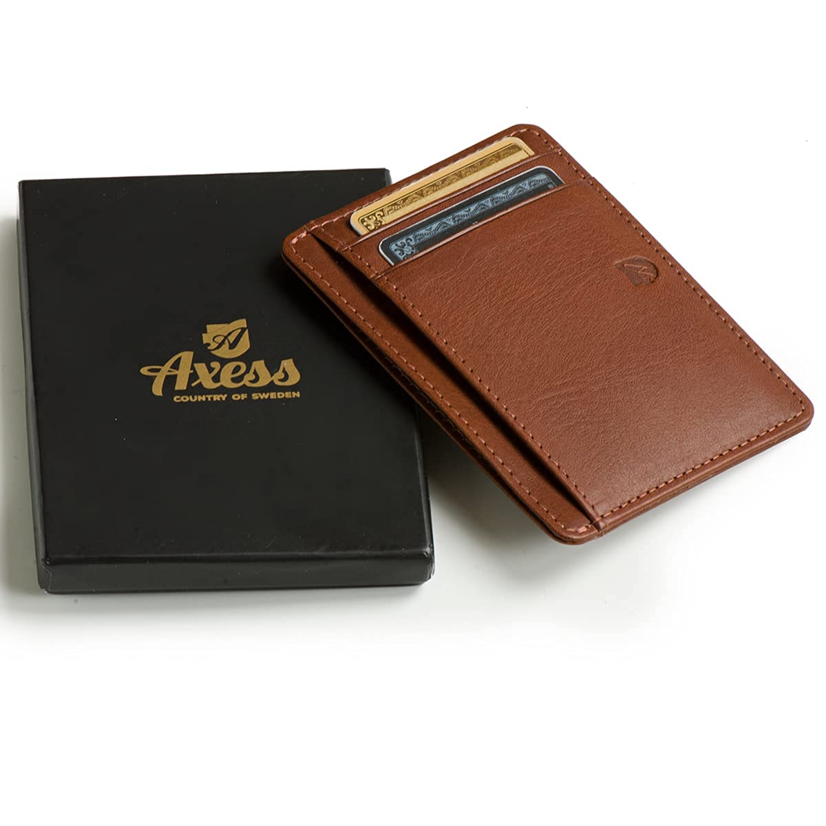 Slim RFID Front Pocket Wallet for Men - Minimalist ID Card Holder with Money Clip - Green Medium Size - Perfect for Travel, Work & Everyday Carry