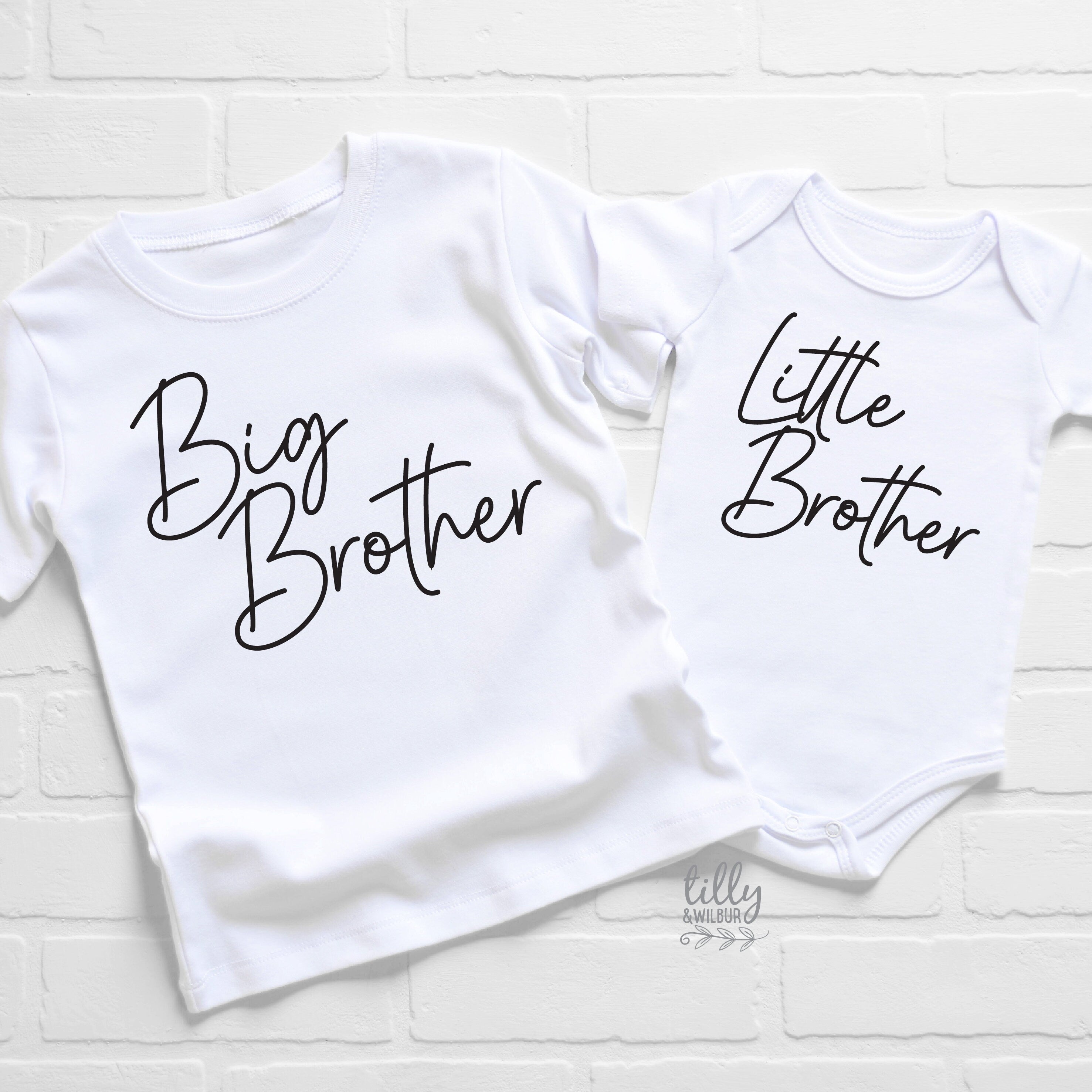 Big & Little Sibling Matching Outfits - Custom Color Options | Family Twin Clothes for Photos, Holidays & Special Occasions
