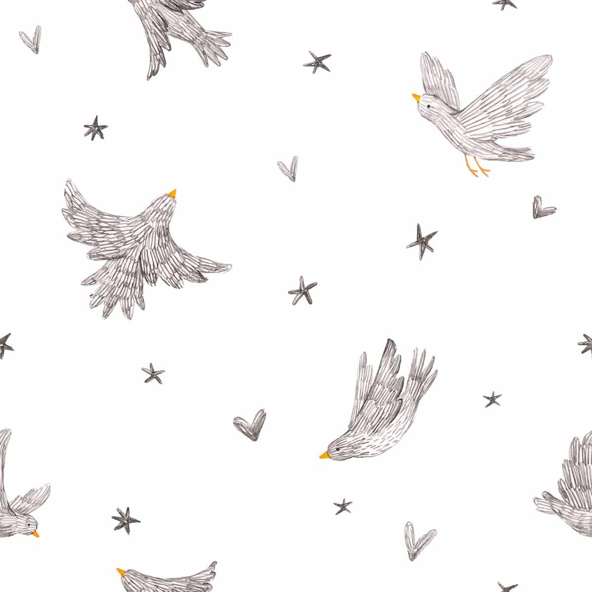 Black and White Kids Wallpaper Sample - Gray & Neutral Tones Nursery Decor | Perfect for Baby Rooms, Playrooms & Children's Bedrooms