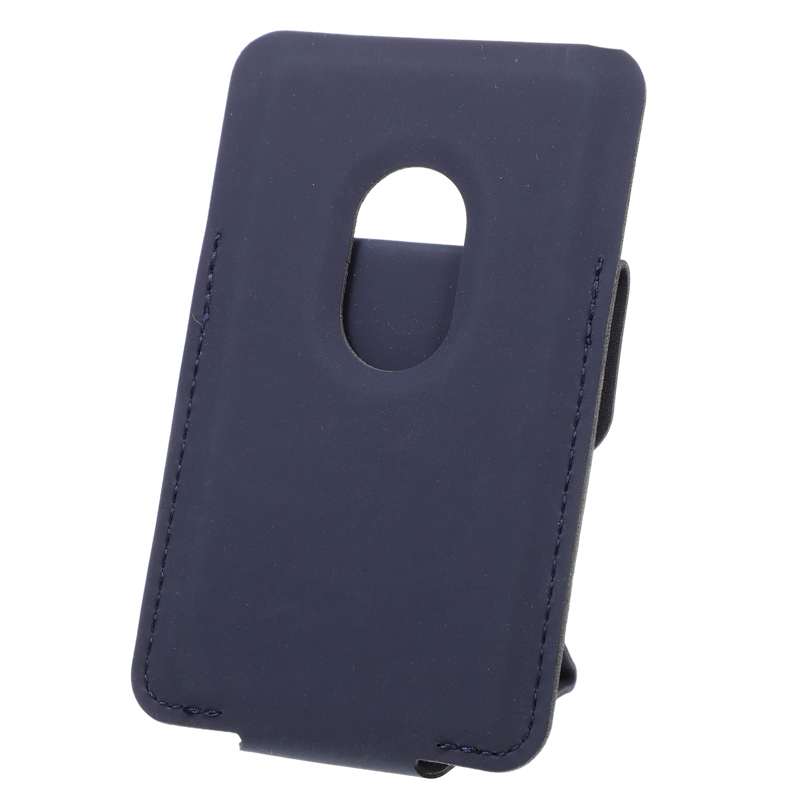 Stick-On PU Leather Phone Wallet & Card Holder with Stand - Slim Back Case Sleeve for iPhone, Samsung & Tablets (Blue) - Perfect for Hands-Free Viewing, Shopping & Travel