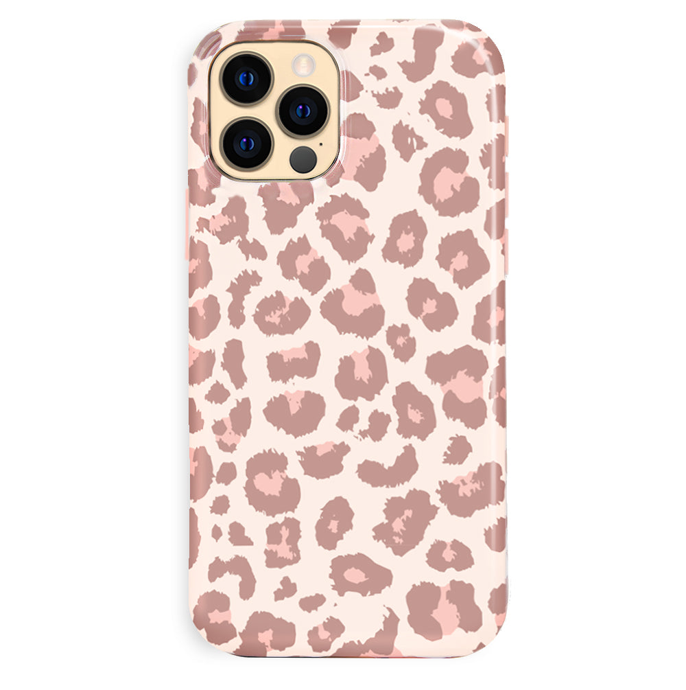 Trendy Blush Leopard Print iPhone Case - Stylish Protective Cover for iPhone 12/13/14/15 Pro Max - Perfect for Fashion Lovers & Everyday Use