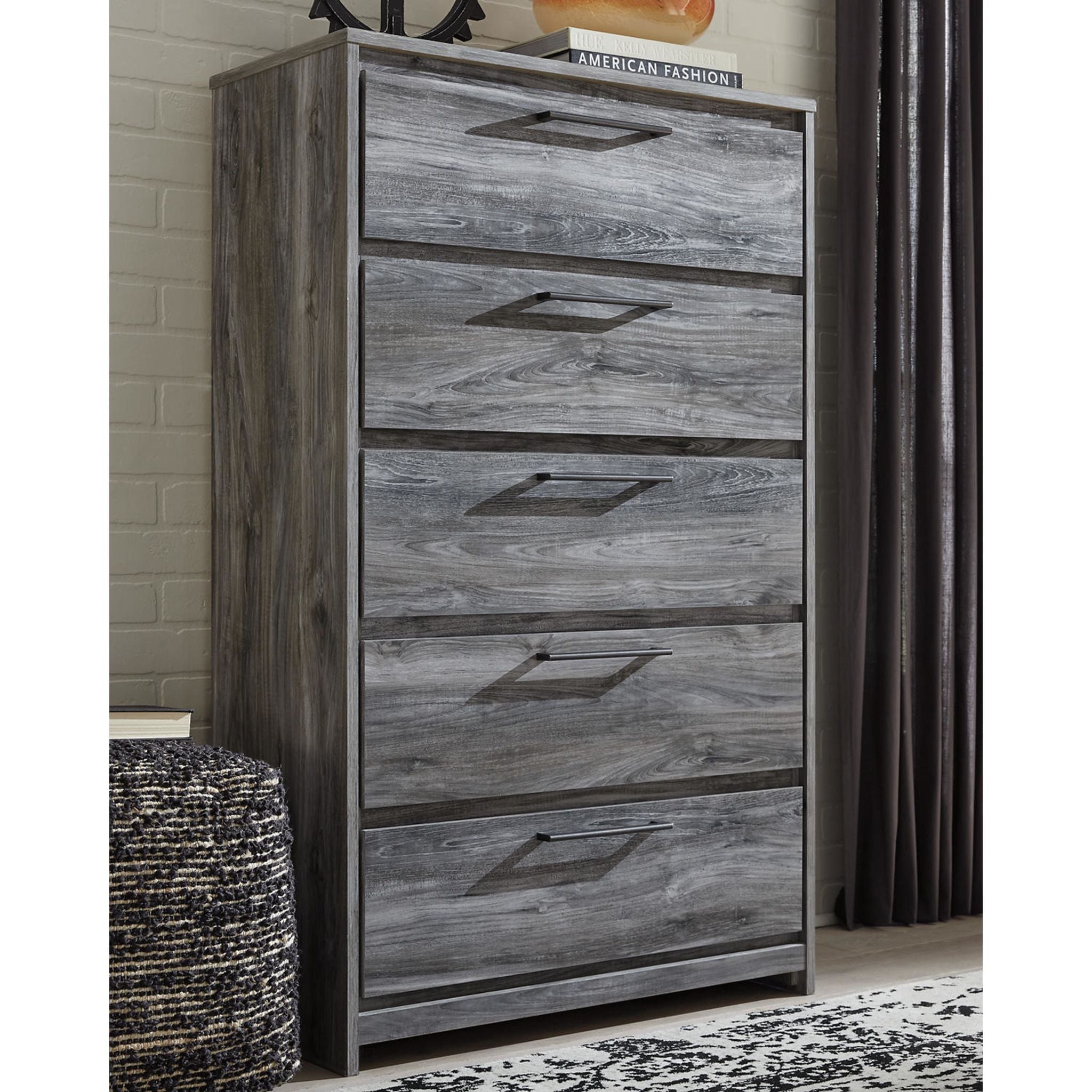 Baystorm Storage Chest - Gray, Large Fabric Storage Bin with Lid for Home Organization, Closet, Bedroom, Nursery & Playroom