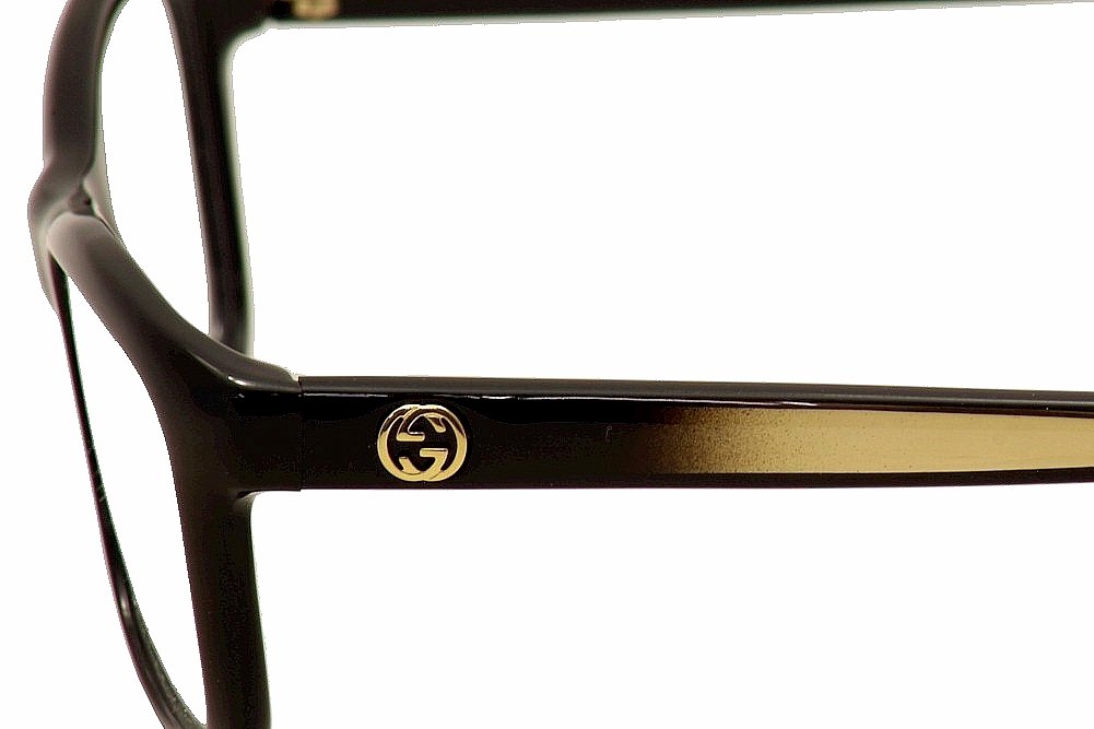 Gucci Women's Black & Clear Optical Glasses - Non-Polarized Eyewear with Optyl Frame (Size 53) for Work, Reading & Fashion