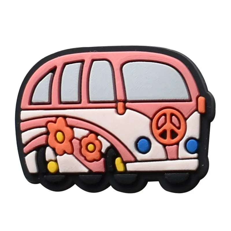 Trendy PVC Pink Shoe Charms Pins for Crocs - DIY Accessories for Bracelets & Wristbands - Cute Party Gifts for Girls & Women - Perfect for Jibbitz Decor, Birthday Presents & Fashion Outfits