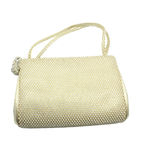Judith Leiber Swarovski Crystal Swan White Clutch Purse - Luxury Evening Bag for Women - Perfect for Weddings, Galas & Special Occasions