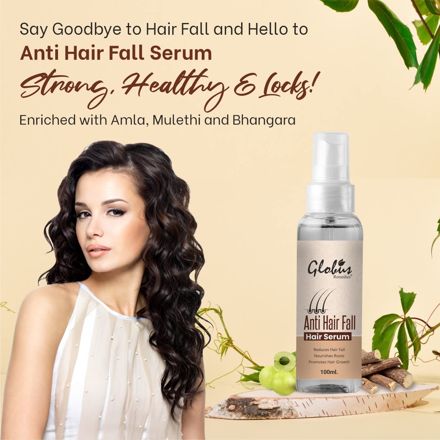 Globus Remedies Anti Hair Fall & Damage Control Hair Serum Combo for Men & Women - Reduce Hair Loss, Repair Split Ends & Strengthen Hair - Perfect for Daily Hair Care & Styling Protection