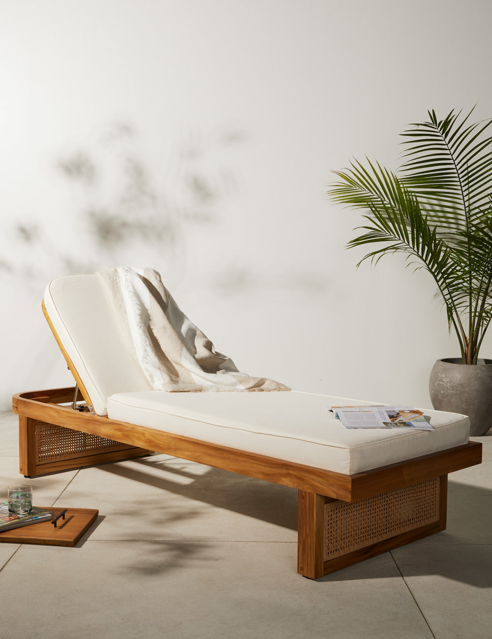 Anson Indoor Outdoor Chaise Lounge Chair - Modern Patio Furniture for Poolside, Garden, and Backyard Relaxation