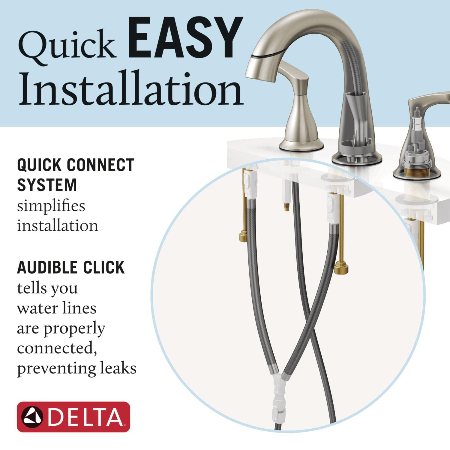 Delta Broadmoor Widespread 3-Hole Bathroom Faucet with Magnetic Docking Pull-Down Sprayer in Chrome - Perfect for Modern Bathroom Sinks and Vanities (Model 35765LF-PD)