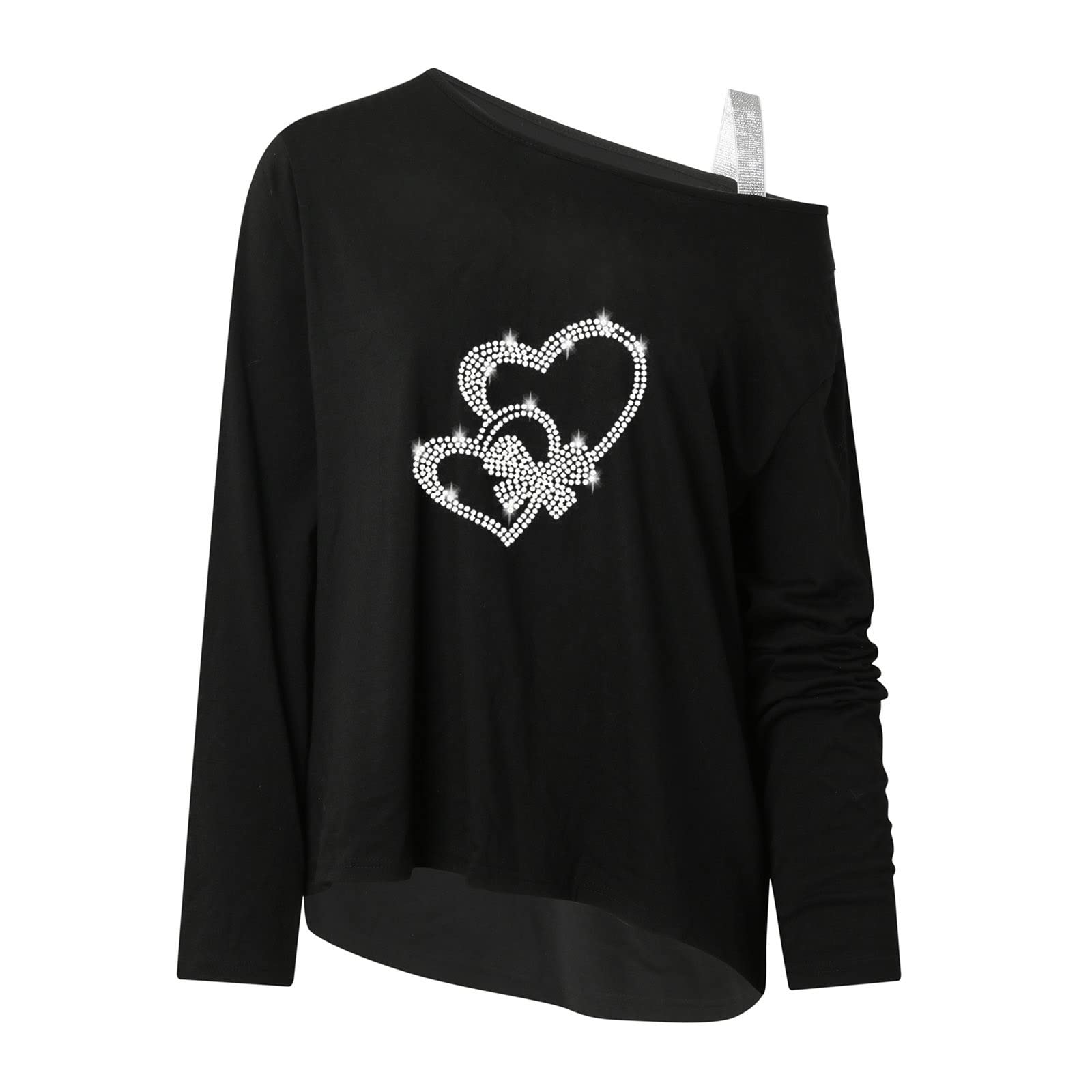 Sparkling Sequin Off-Shoulder Blouse for Women - Trendy Long Sleeve Tunic Top with Diamond Details | Perfect for Party Wear, Night Out, and Special Occasions