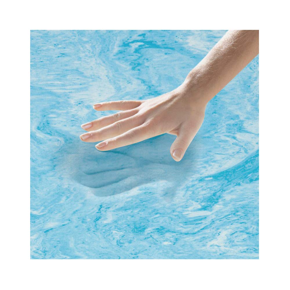 FoamRush 8x19x19 Inch Gel Cooling Memory Foam Mattress Topper - Made in USA - Perfect for Hot Sleepers & Pressure Relief