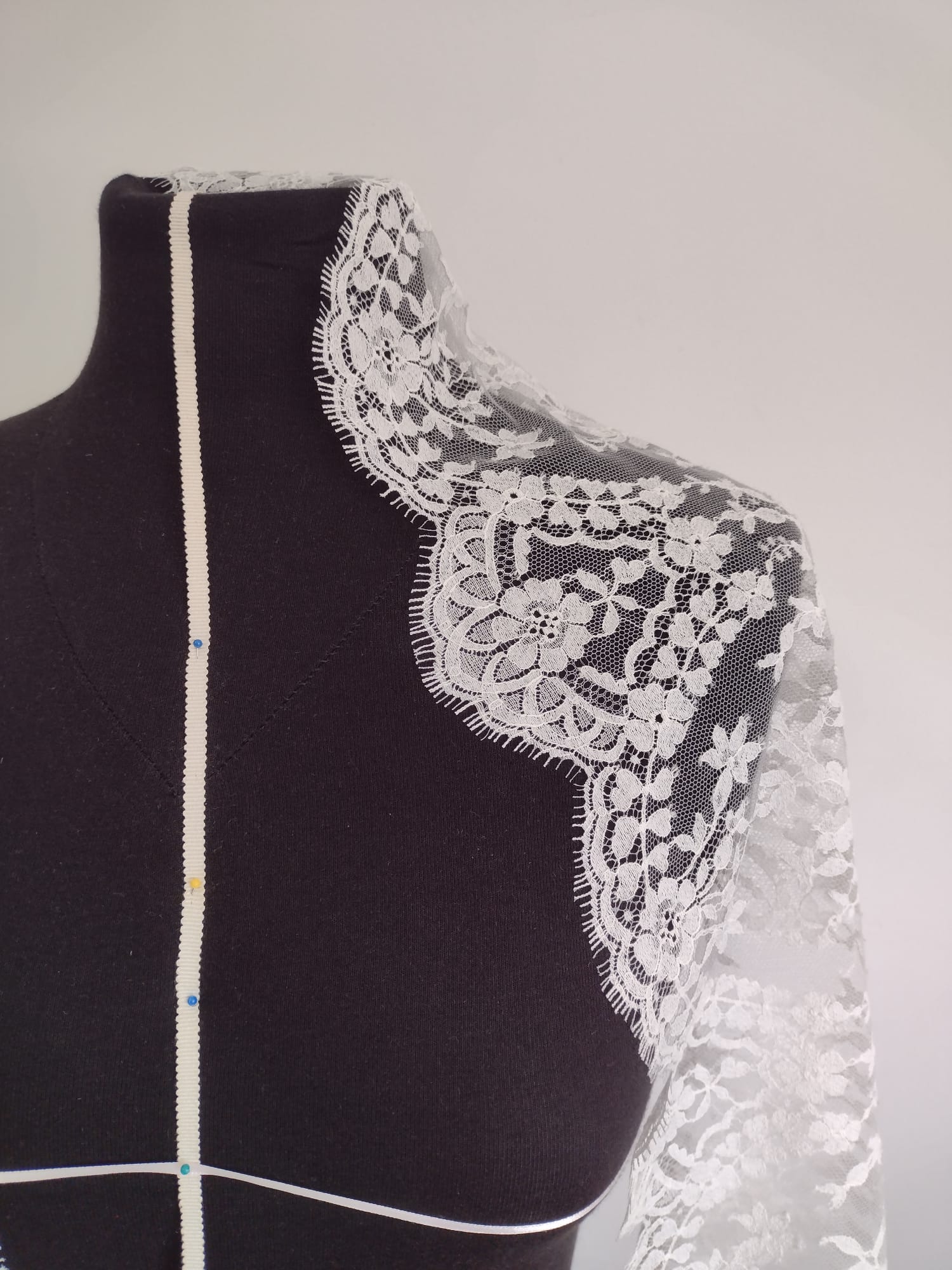 Elegant Catherine Bridal French Lace Sheer Tulle Bolero Cover Up Shrug - Perfect for Weddings, Bridal Showers & Formal Events